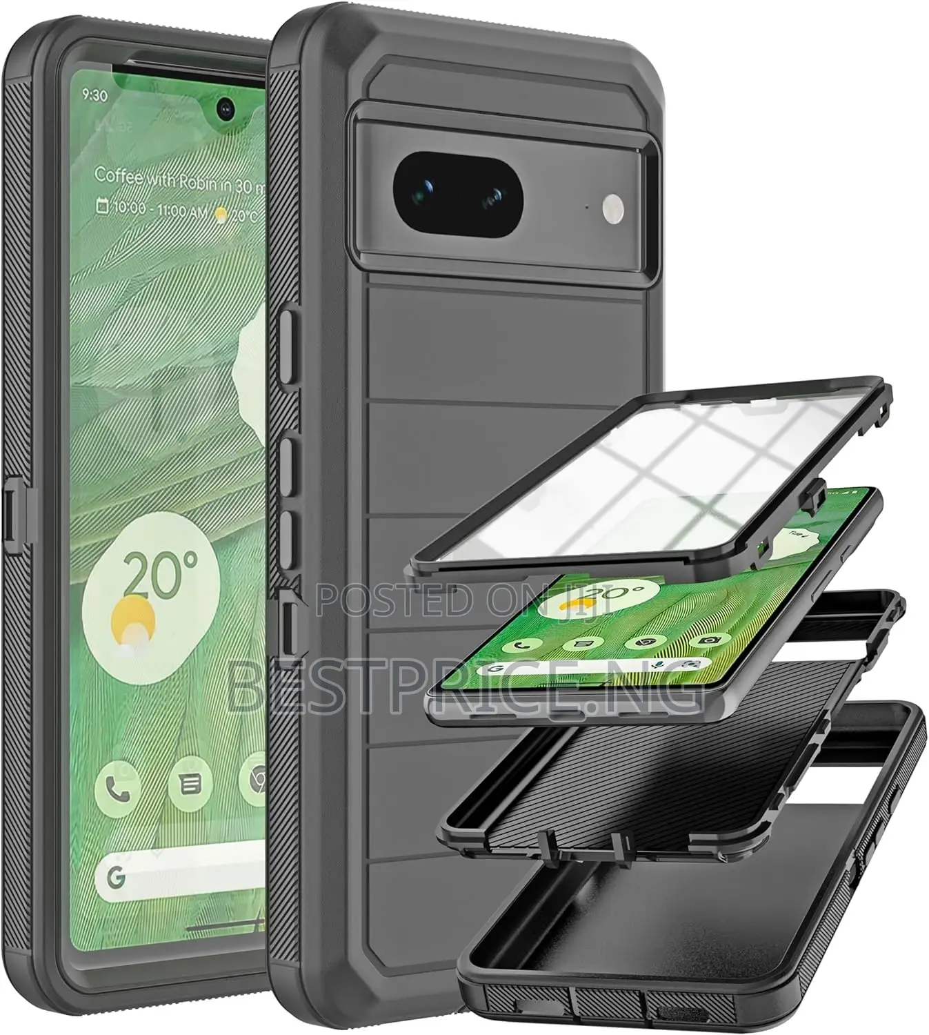 Rugged Defender Case for All Google Pixel 10a/10 / 6/ 7/ 8/ 9 Series