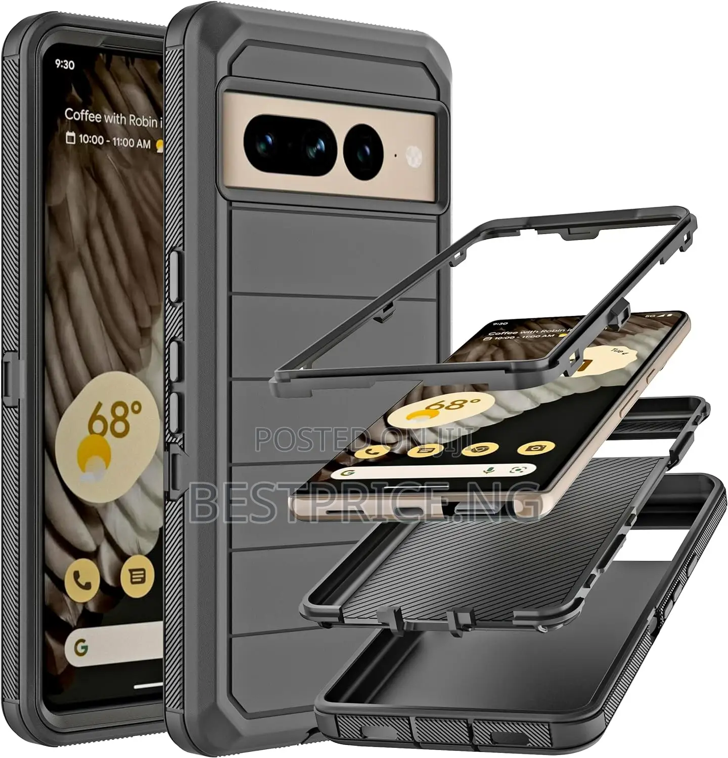 Rugged Defender Case for All Google Pixel 10a/10 / 6/ 7/ 8/ 9 Series