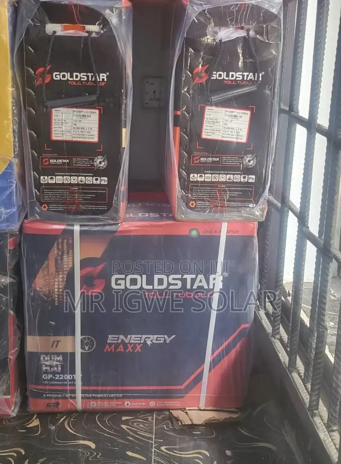 Gold Star Tubular Battery 220ah