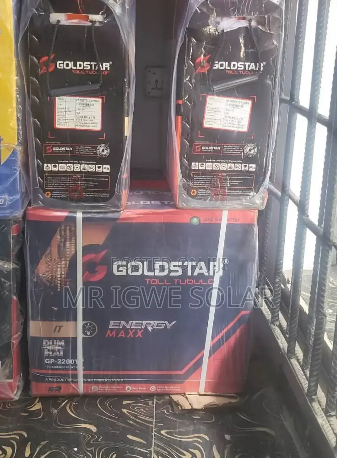 Gold Star Tubular Battery 220ah