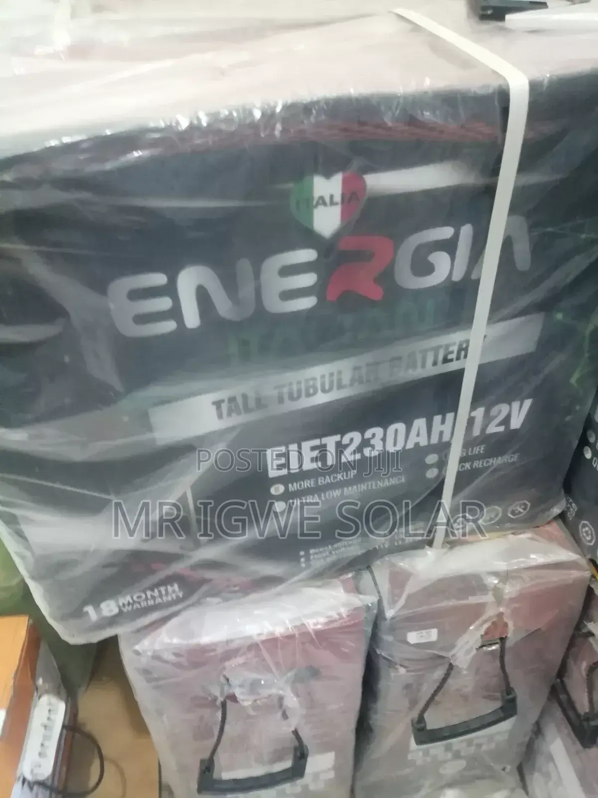 Energy Tall Tubular Battery 230ah