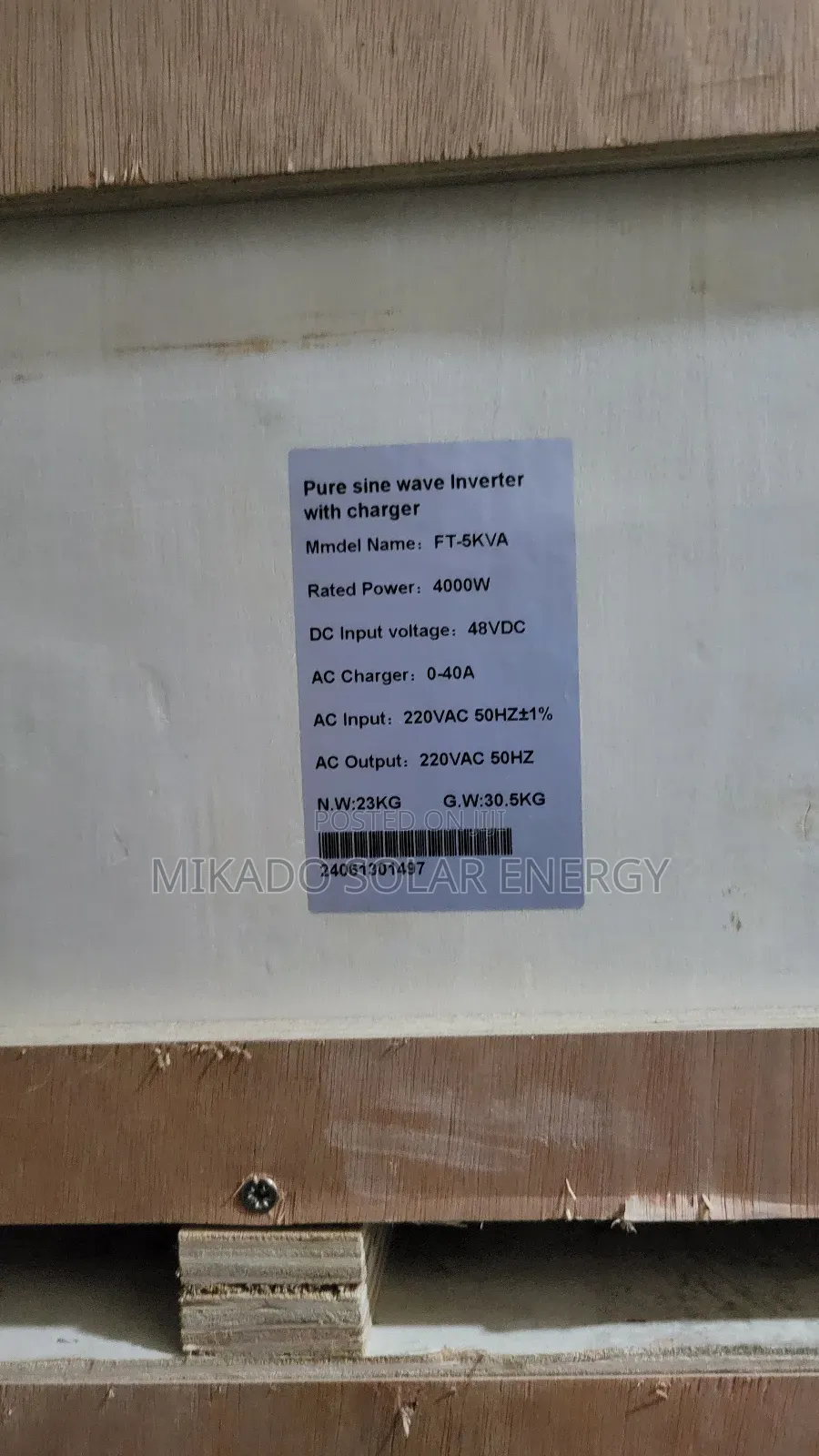 5kva 48v Pure Sine Wave Inverter With Charger