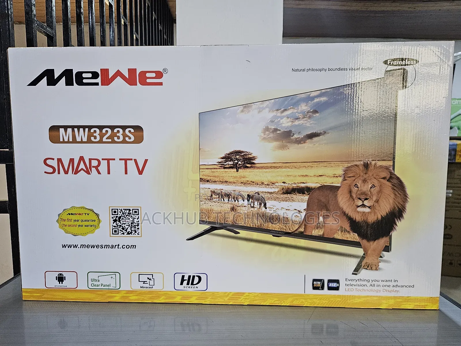 Mewe Smart Tv 32 Inches 1gb+8gb, Frameless, Lan
