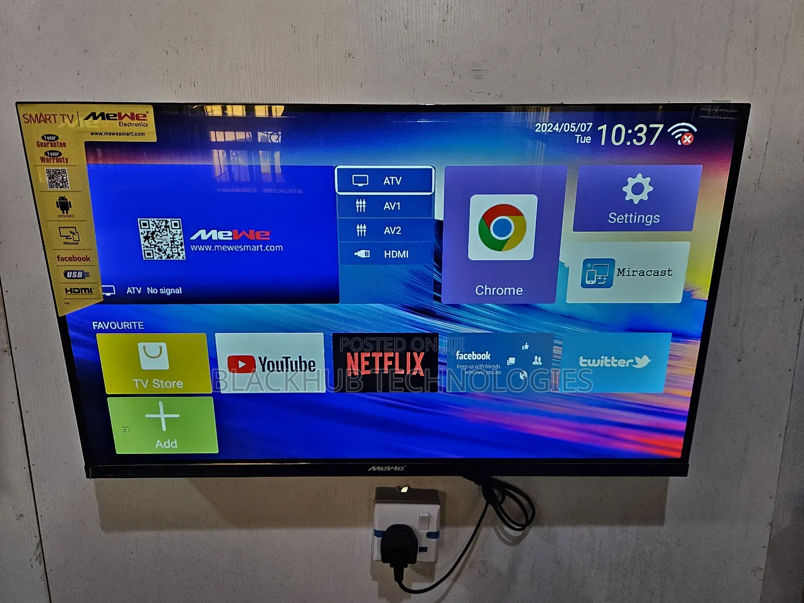 Mewe Smart Tv 32 Inches 1gb+8gb, Frameless, Lan