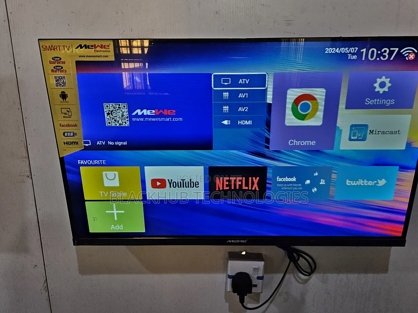 Mewe Smart Tv 32 Inches 1gb+8gb, Frameless, Lan