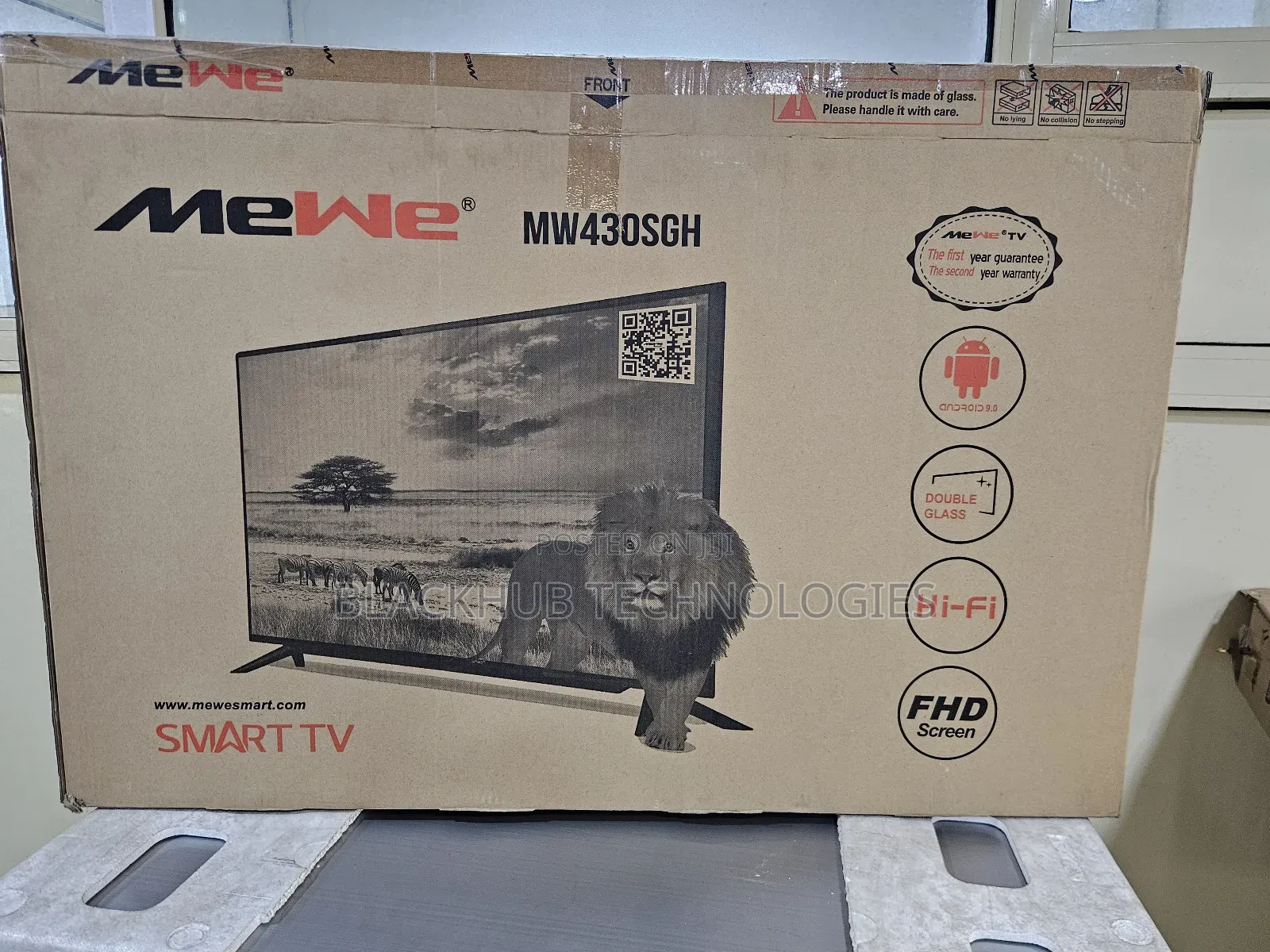 Mewe Smart Tv 43 Inches 1gb+8gb, Frameless, Double Glass