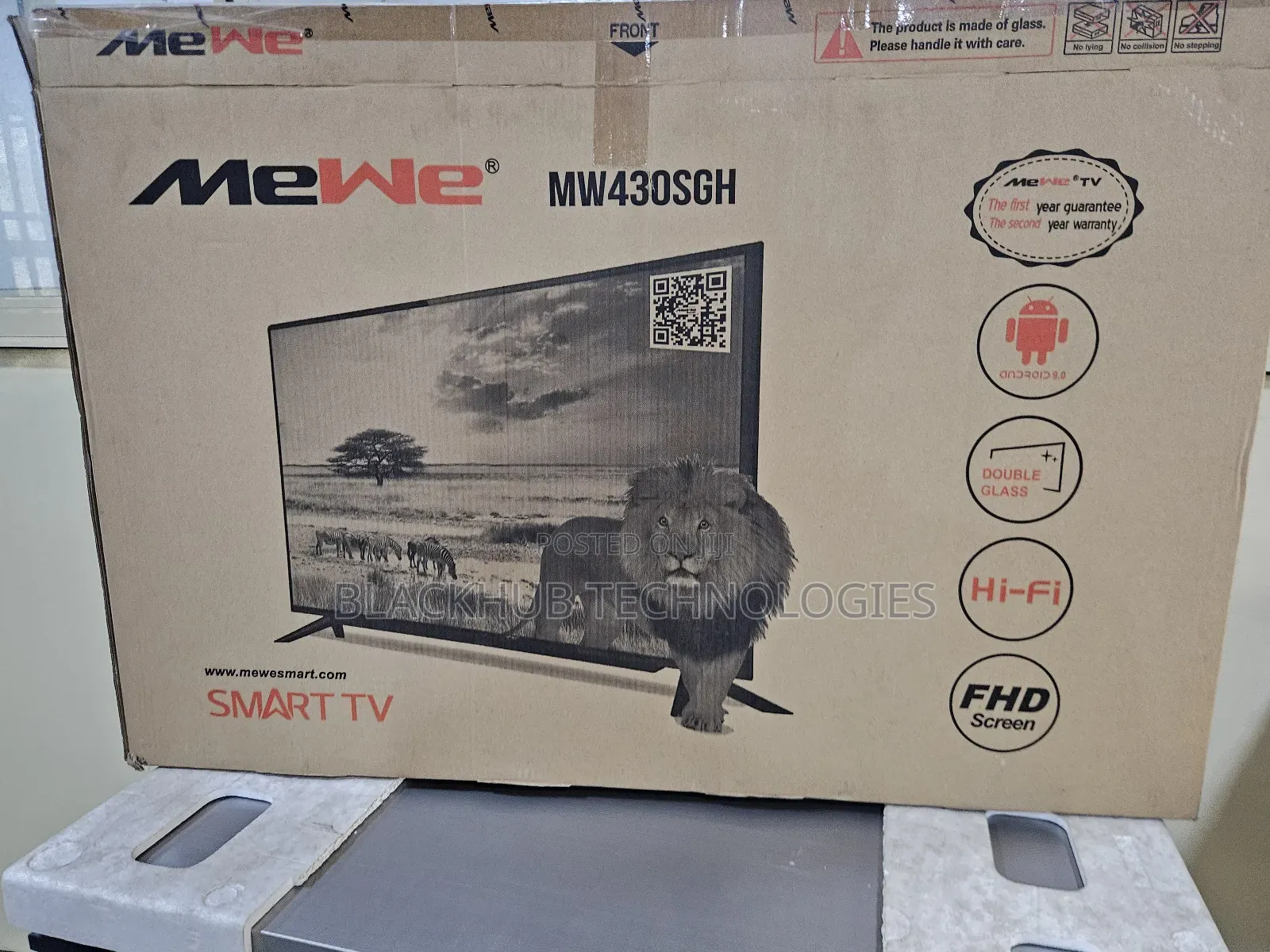 Mewe Smart Tv 43 Inches 1gb+8gb, Frameless, Double Glass