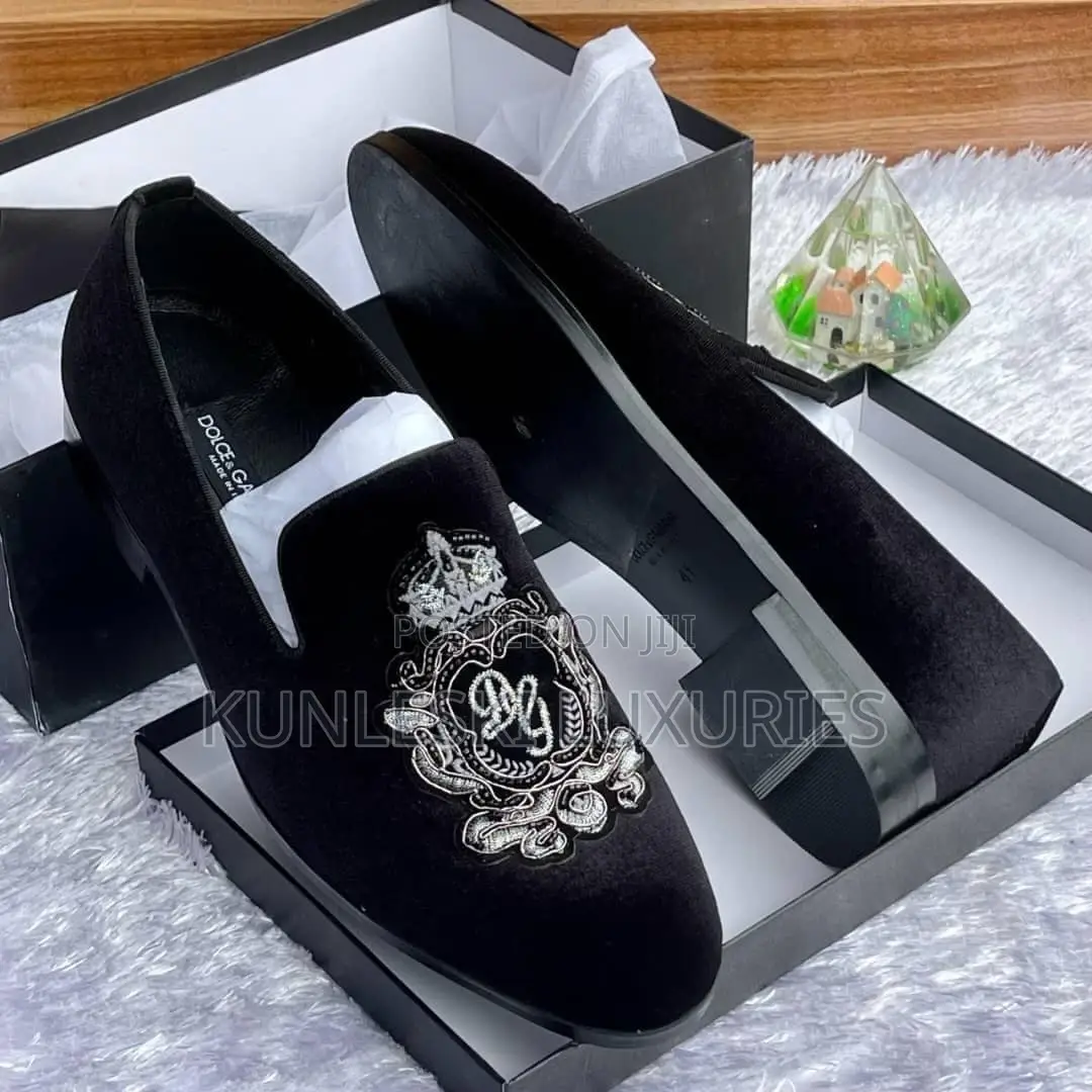 Original Dolce Gabbana Suede Loafers Shoes for Men