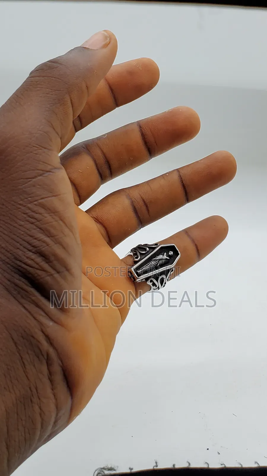 Ski Steel Trendy Punk Men's Ring