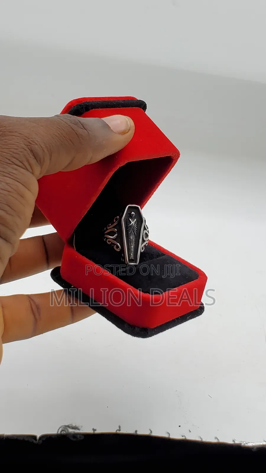 Ski Steel Trendy Punk Men's Ring