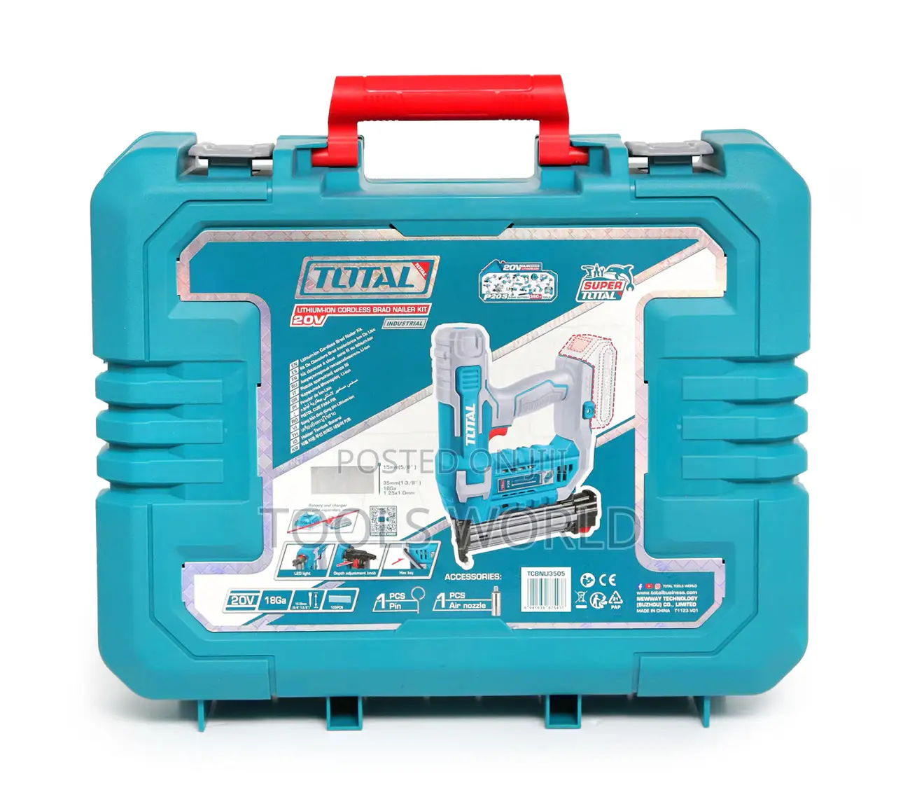 Total Tcbnli3508 Lithium-Ion Cordless Brad Nailer (F15–F35)