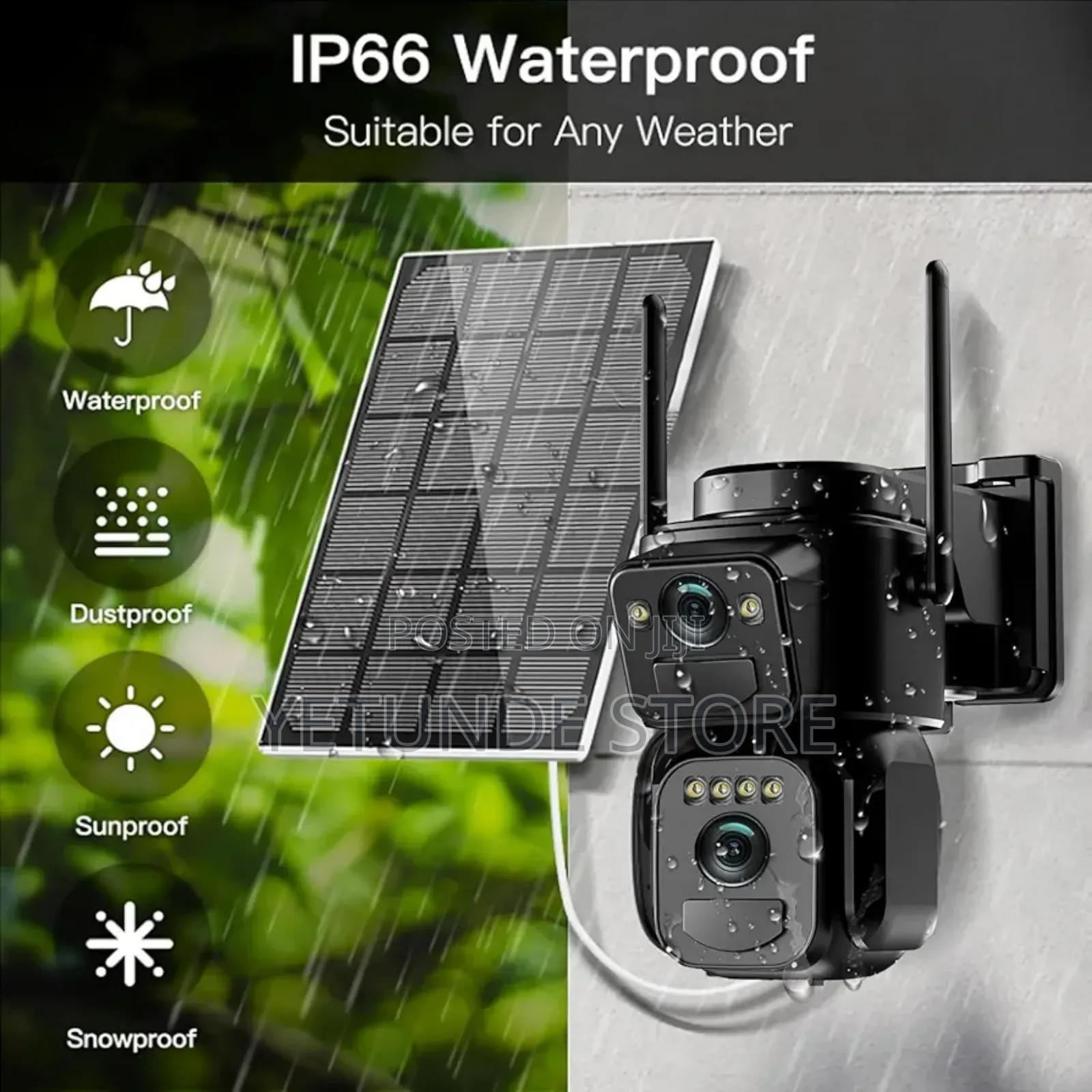  Dual Lens Solar Security Camera Wireless Outdoor