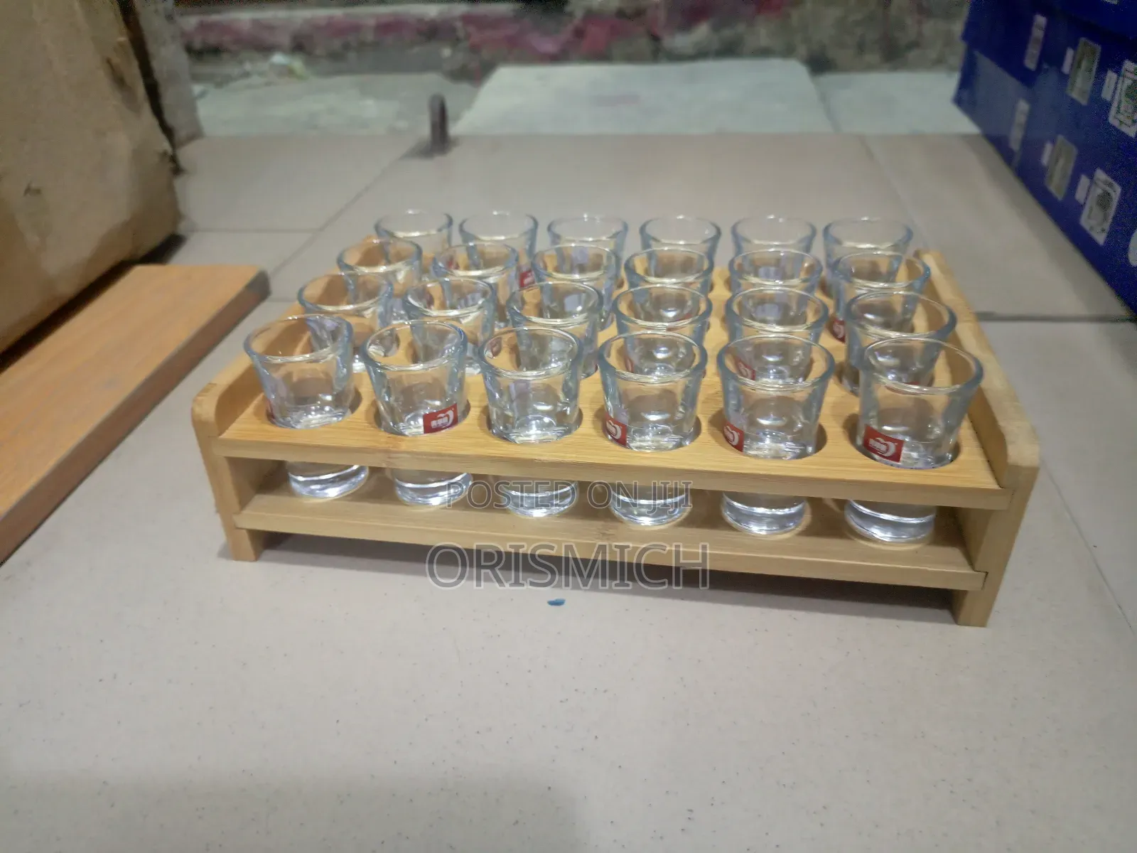 Tequila Shot Glass and Rack ( 24) Pieces