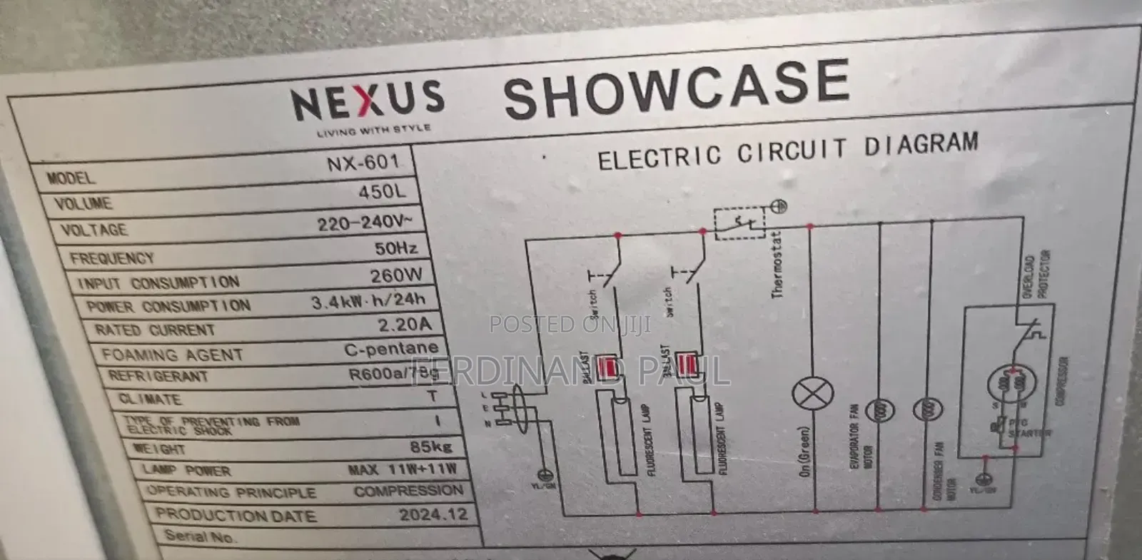 Nexus Showcase Refrigerator 601