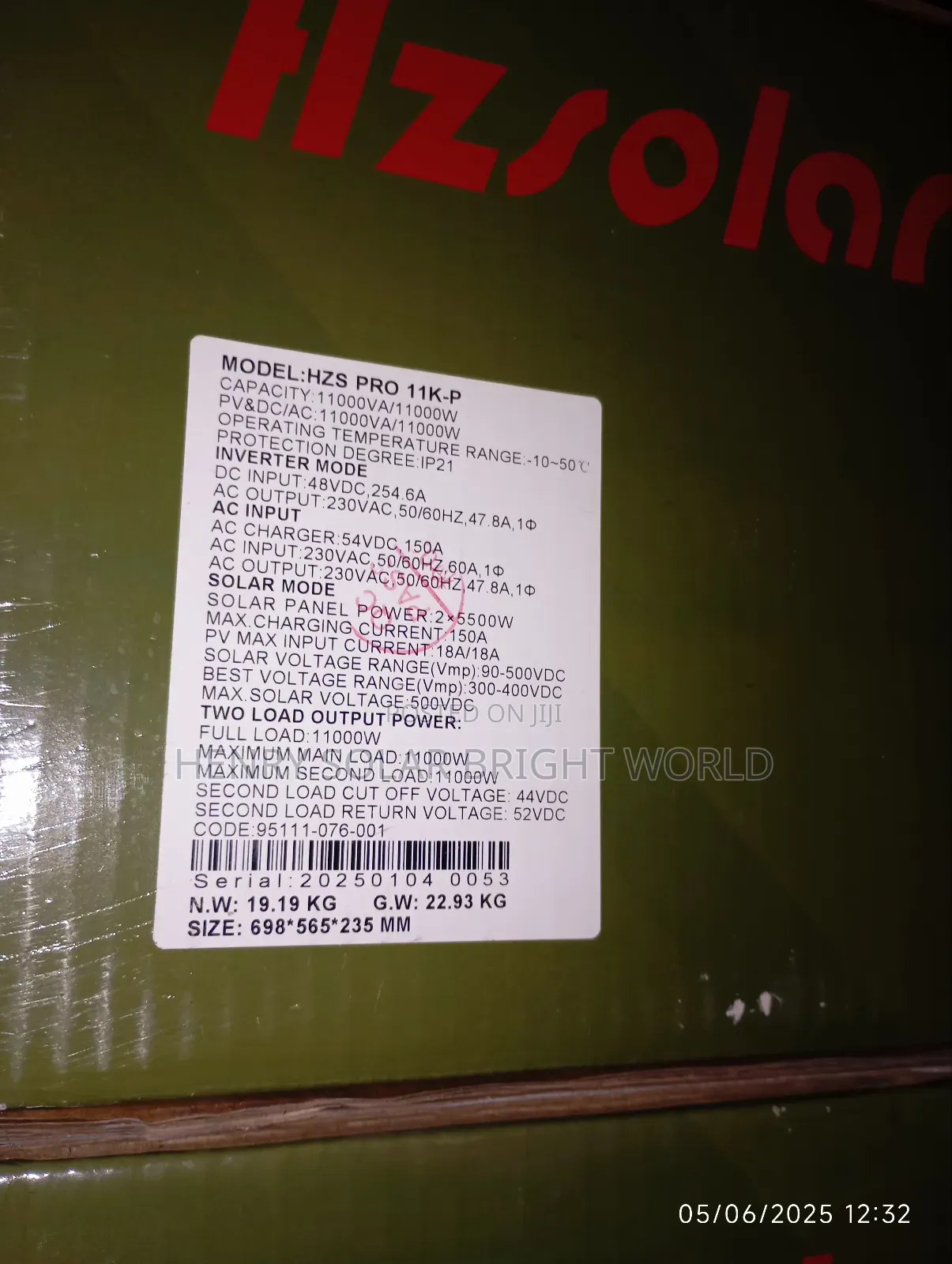 Hzolar 12kva 48v Hibrid Inverter
