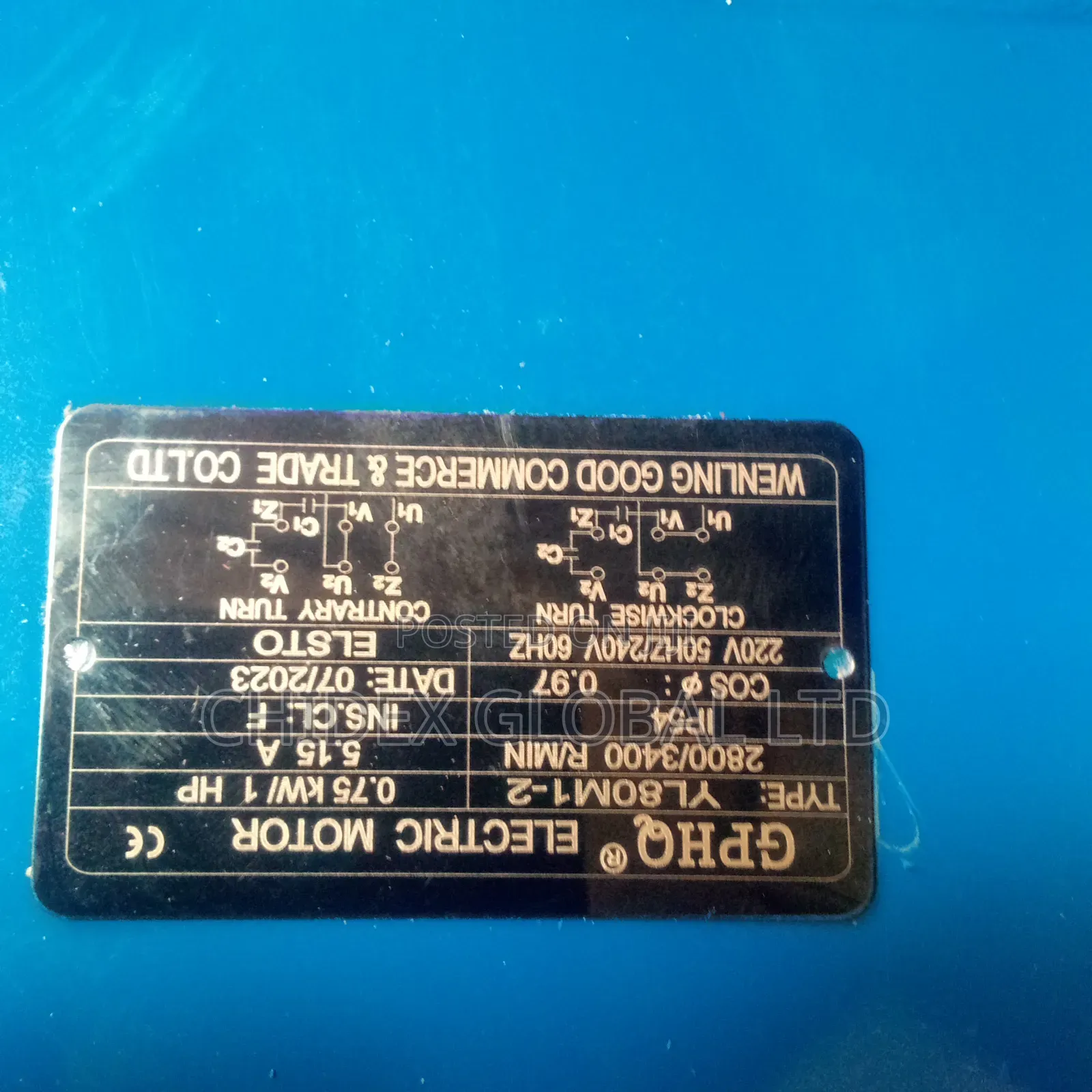 Original Brand New GPHQ Single Face Electric Motor 0.75kw