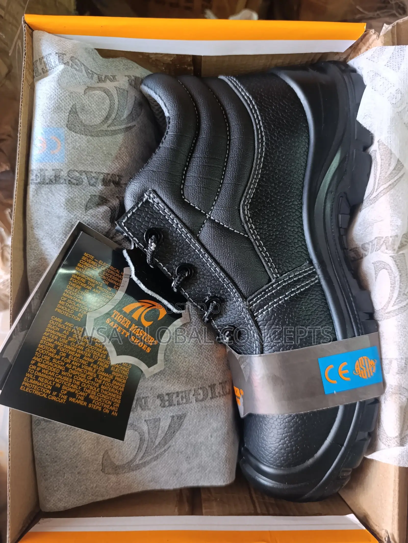 High Quality Tiger Master Steel Toe Safety Boot