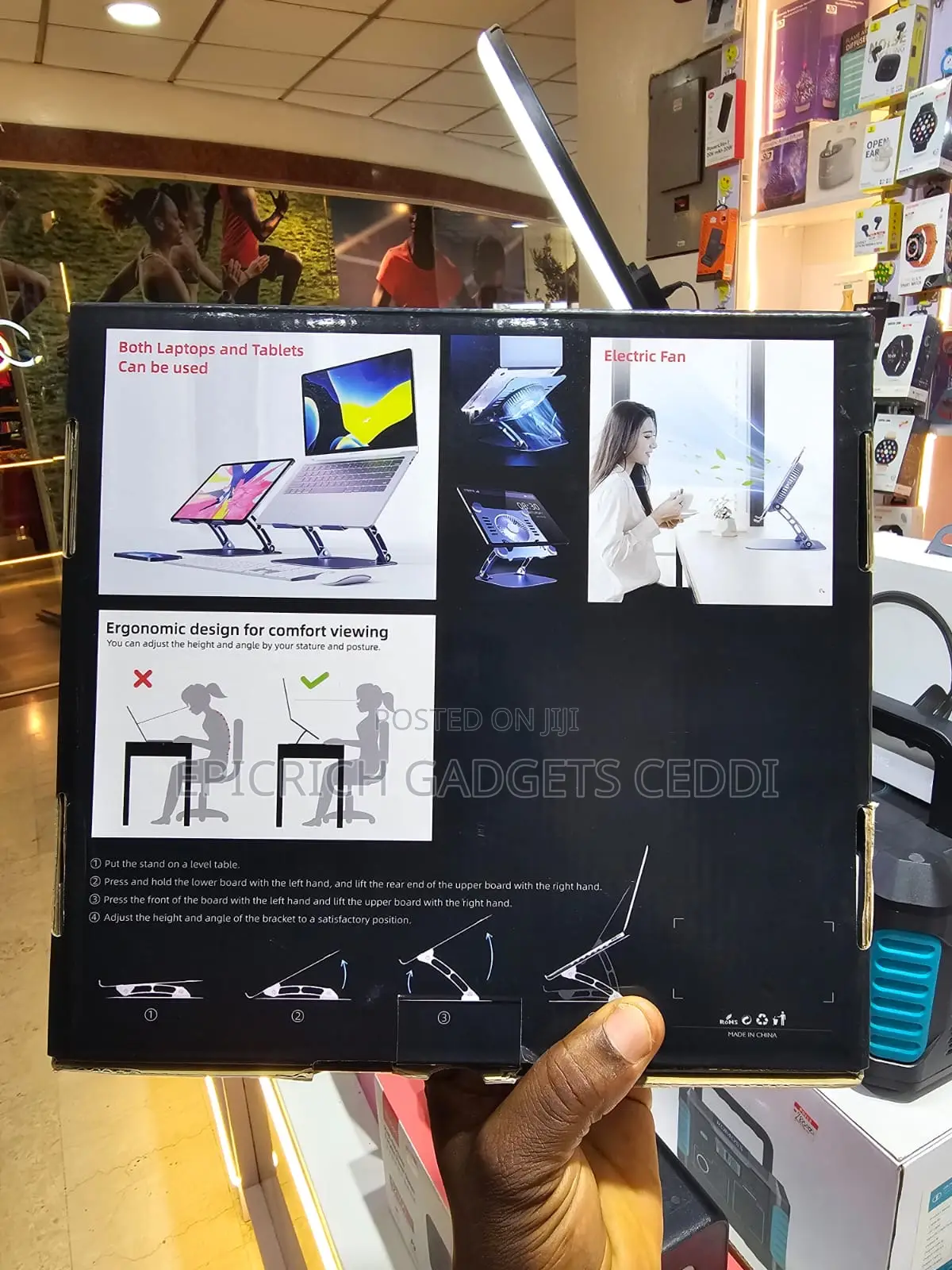 Laptop Stand With Electric Fan