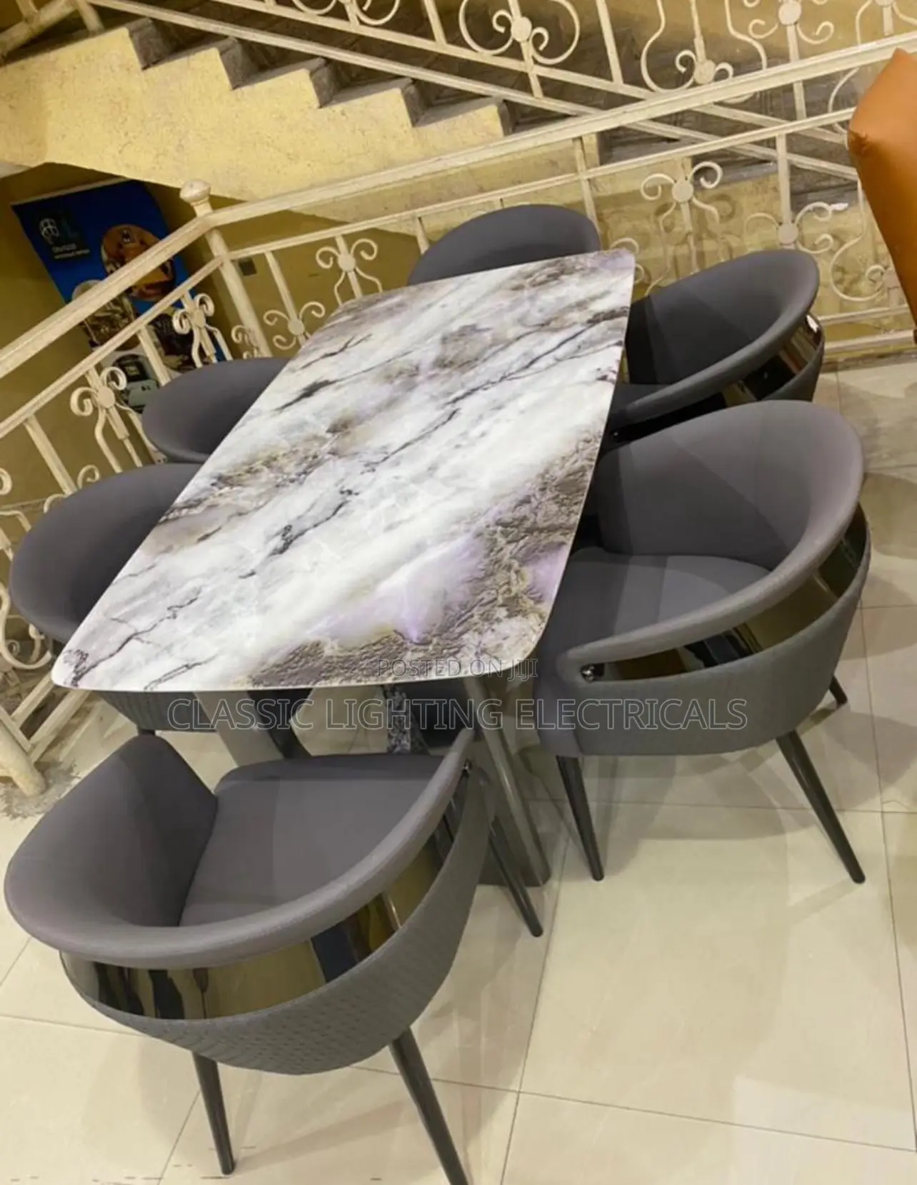 Modern Golden Luxurious Dining Room Office Single Steel