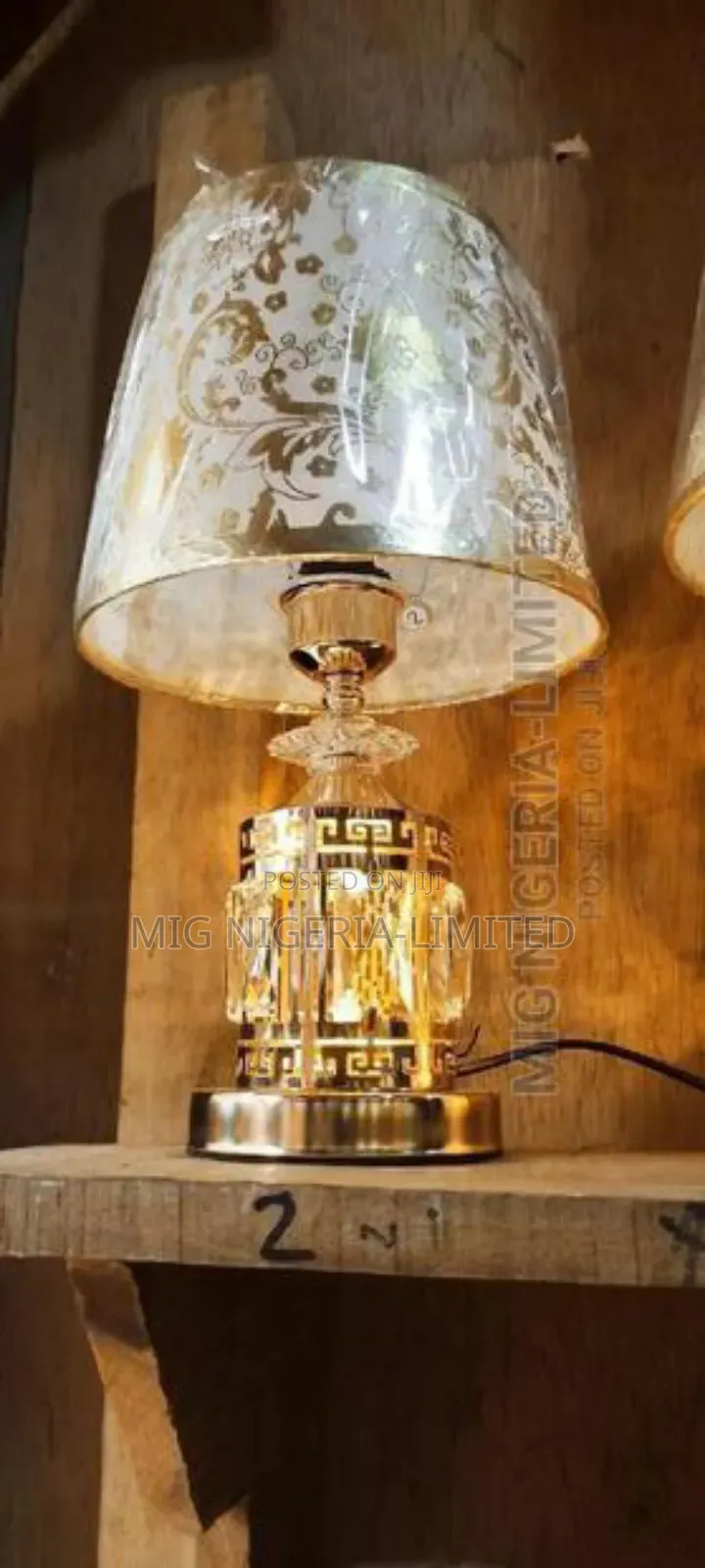 Gold Aclyric Bedroom Lamp Bedside Lamp With Light Up and Dow