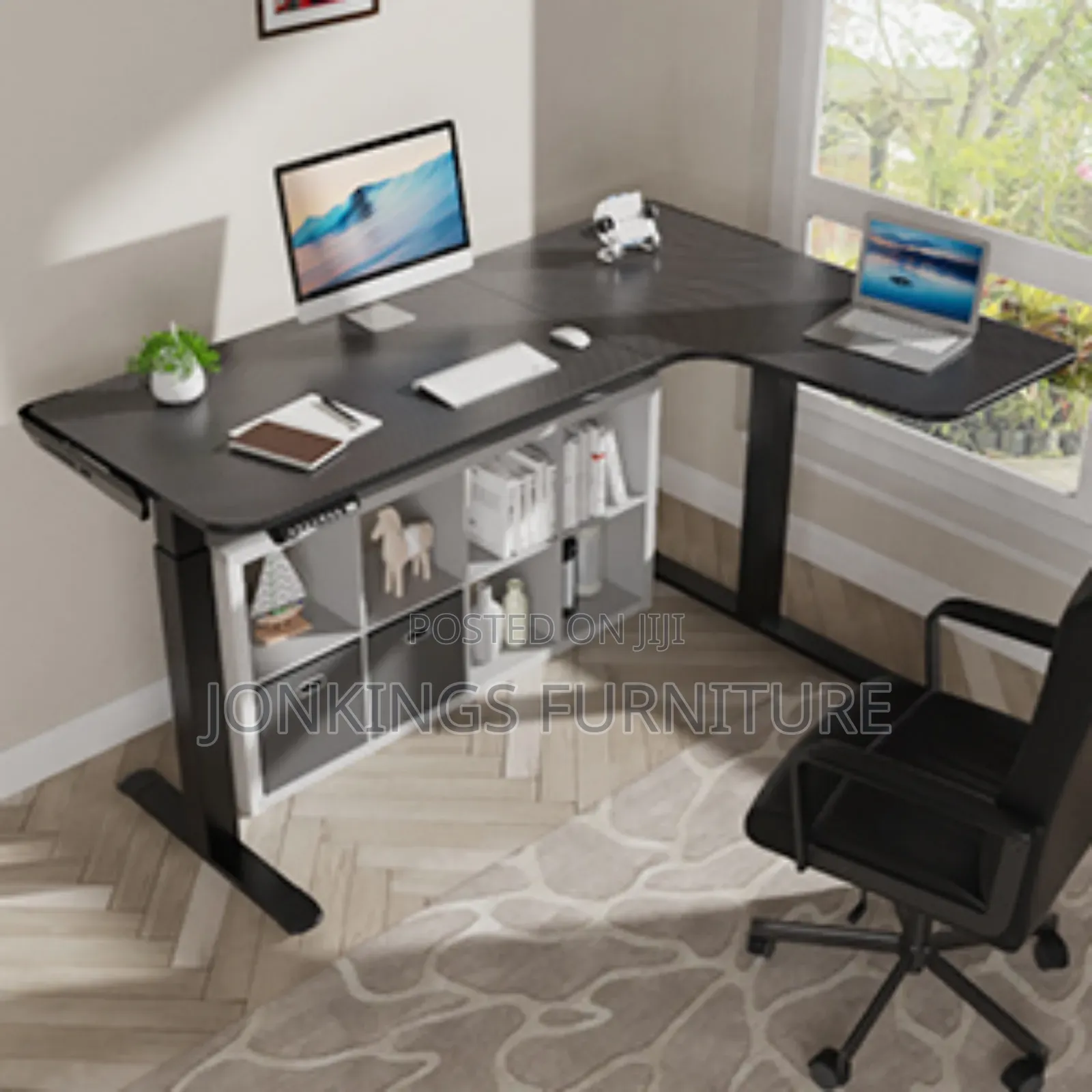 L-Shape Ergonomic Height Adjustable Desk