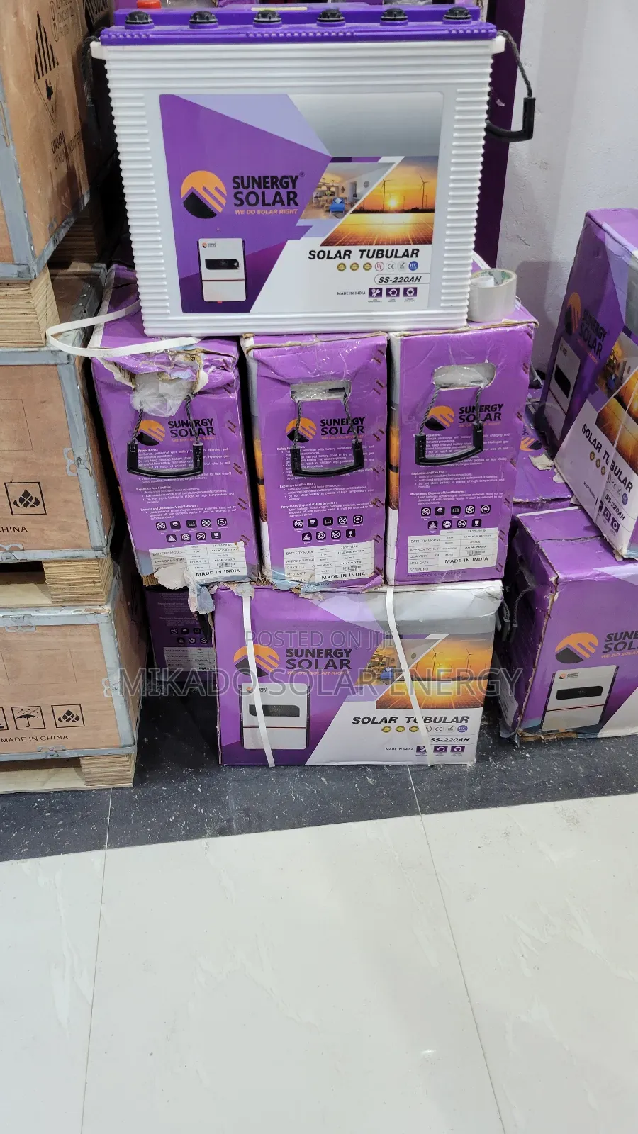 220ah 12v Sunergy Tubular Battery Made in India