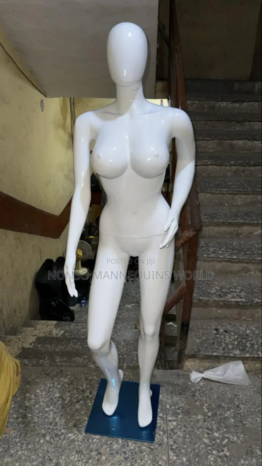 Glossy Black And Glossy White Size 12 Female Mannequin