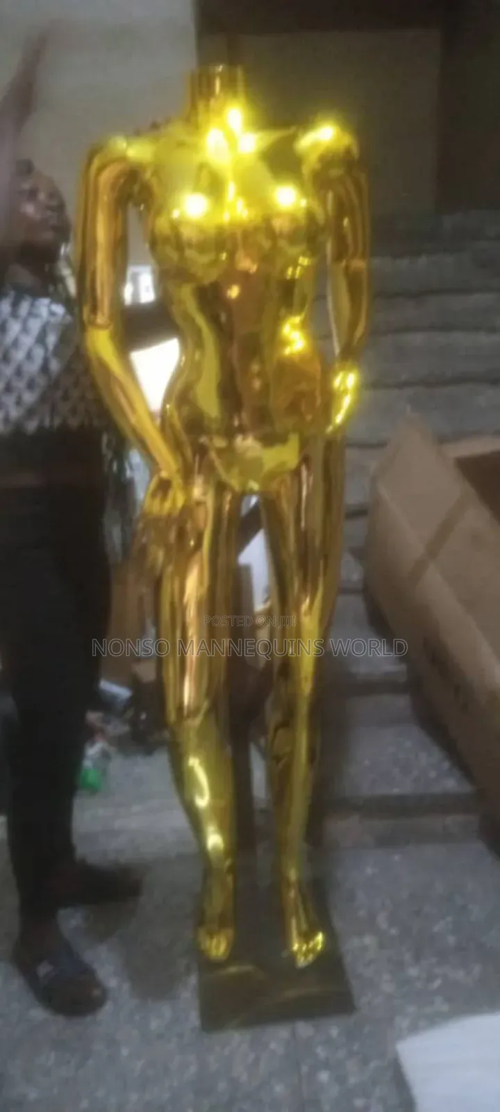 Brand New Size 12 Gold Chrome Female Mannequin