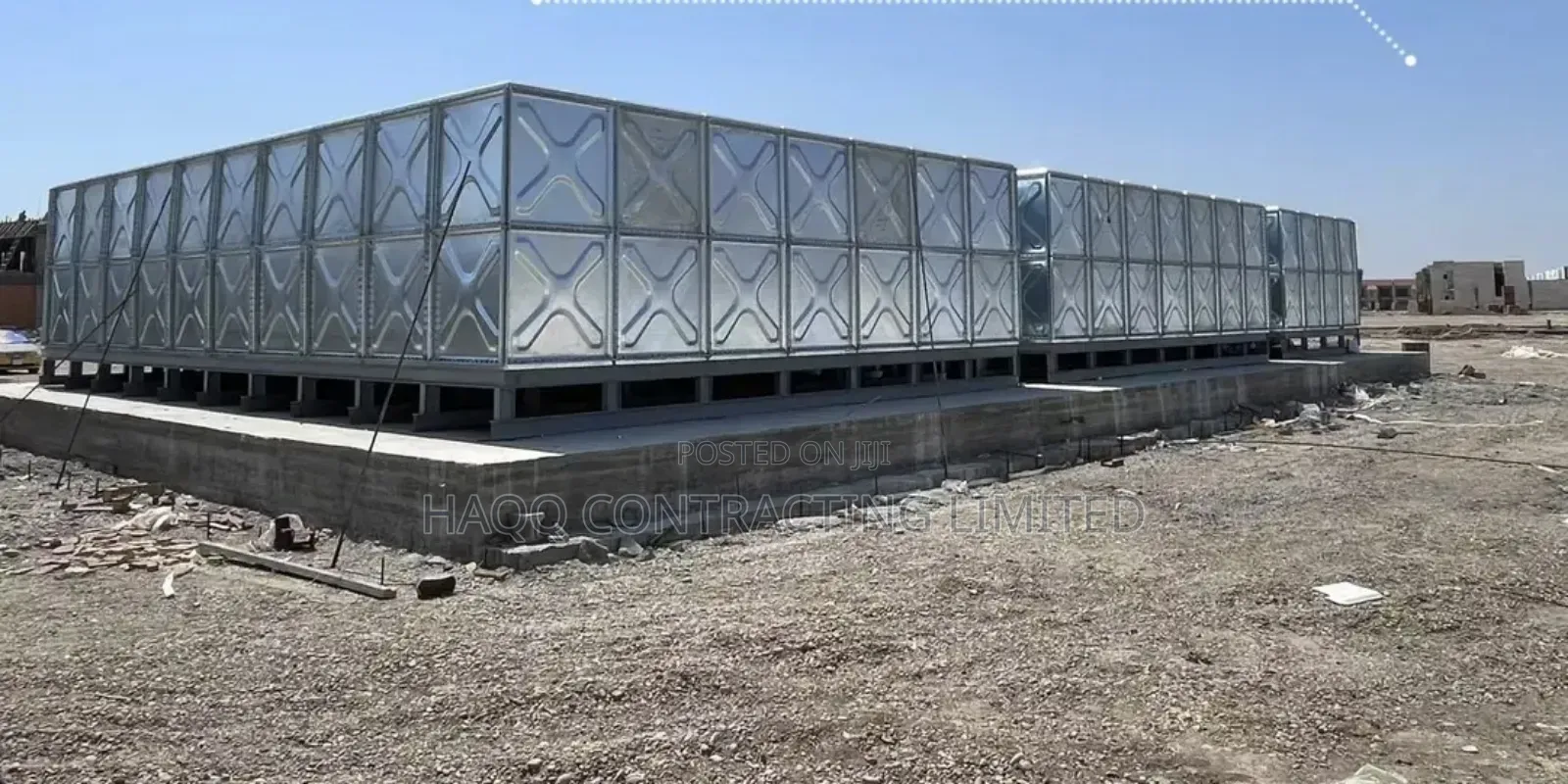 300,000 Litres HDG Pressed Steel Water Tank