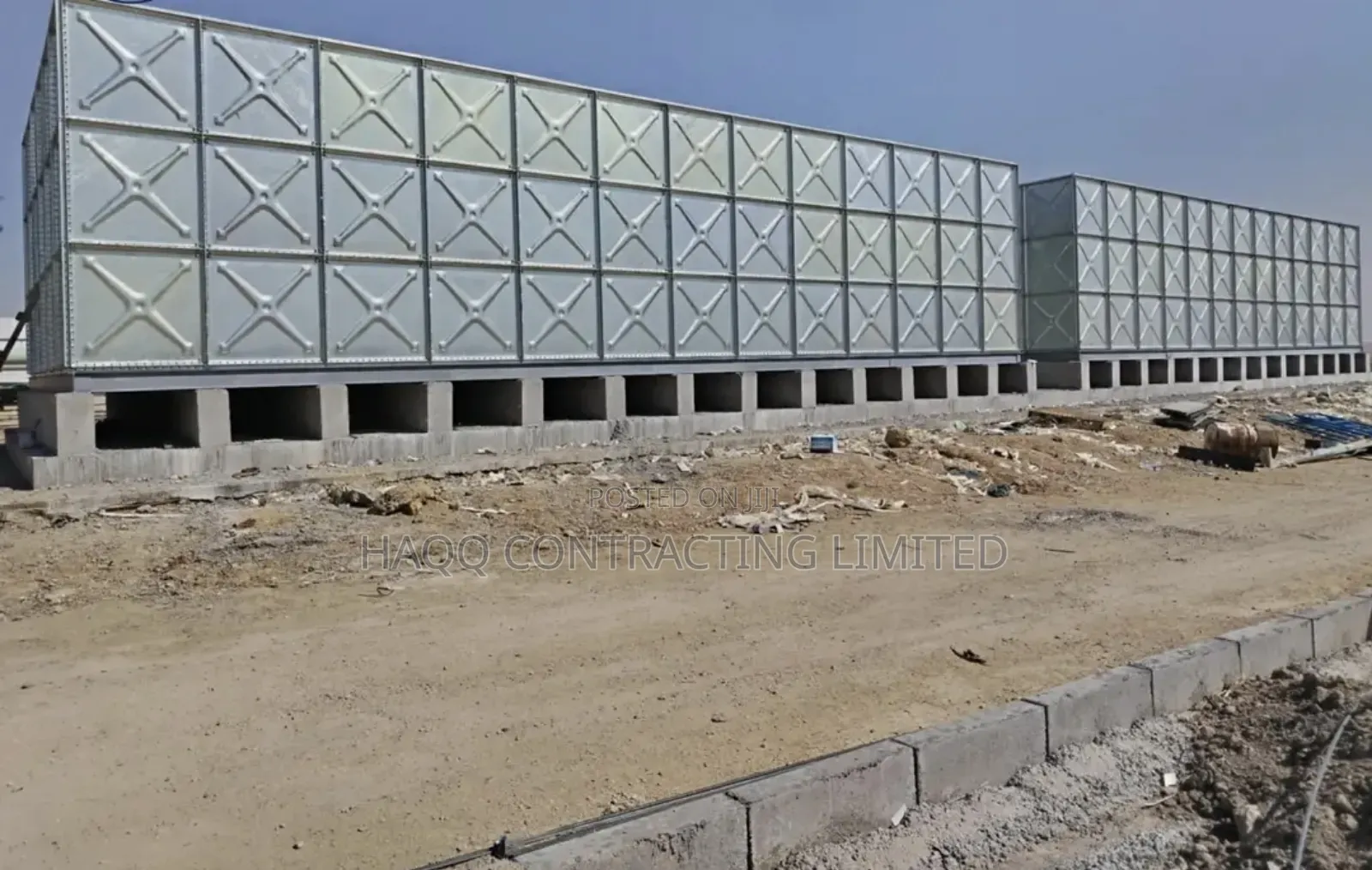 300,000 Litres HDG Pressed Steel Water Tank