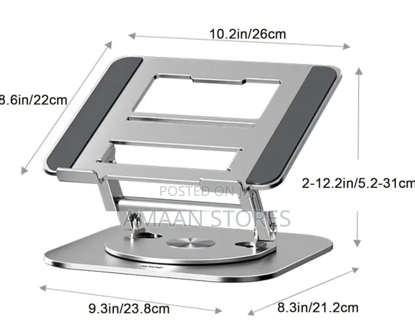 Foldable Laptop Stand With 360° Rotating Base