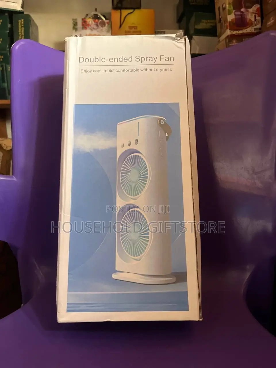 Double End Rechargeable Mist Rotating Fan