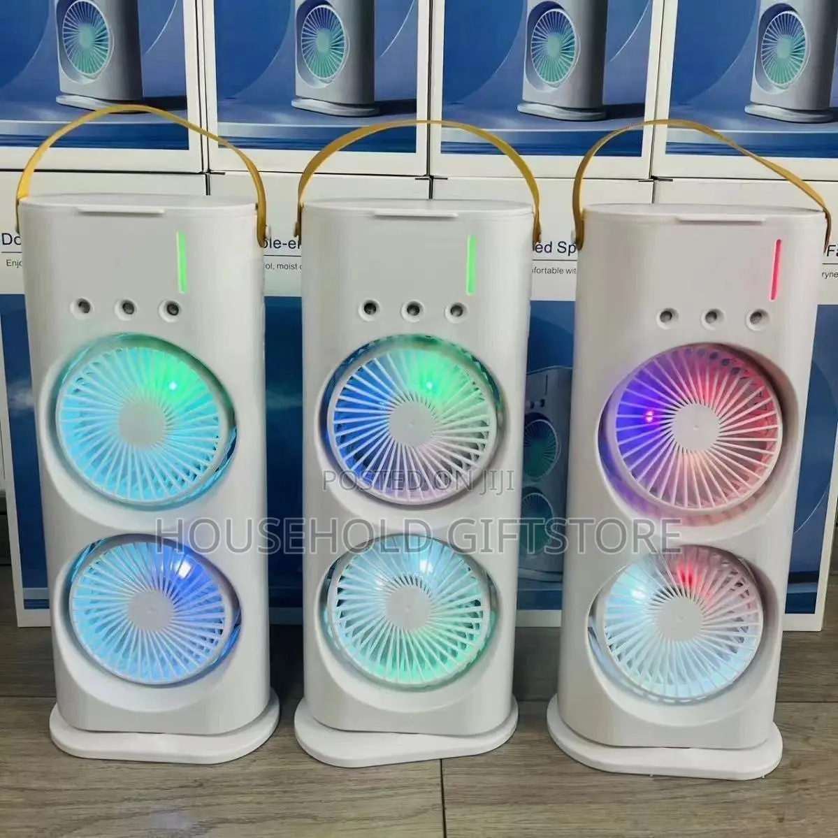Double End Rechargeable Mist Rotating Fan