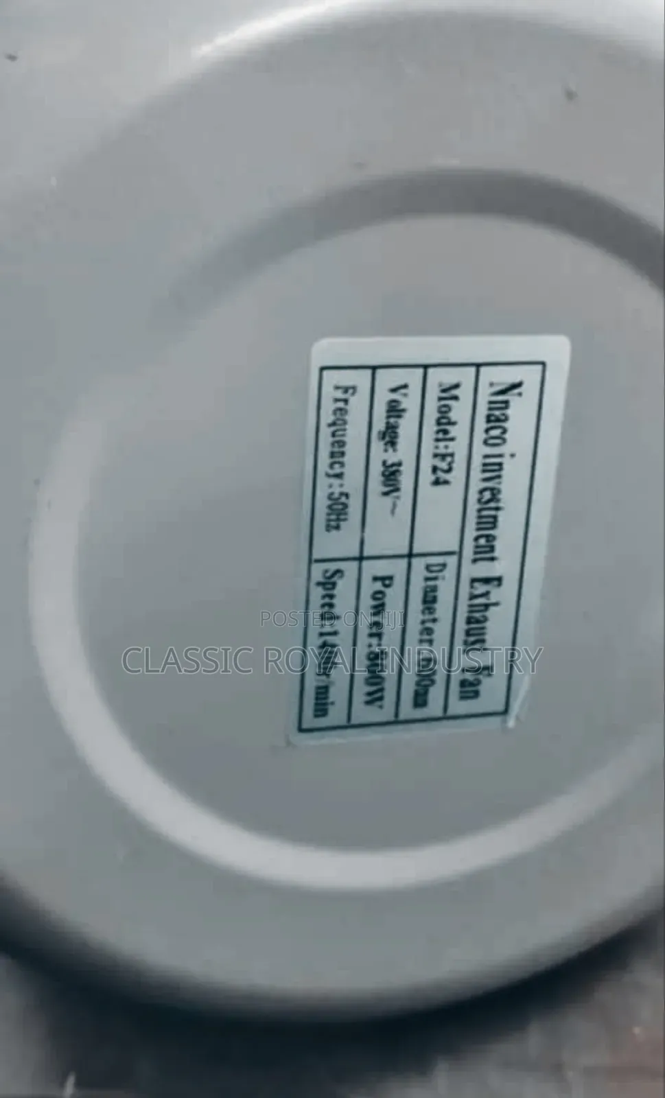 24" Three Phase Exhaust Fan 380v,50hz
F24