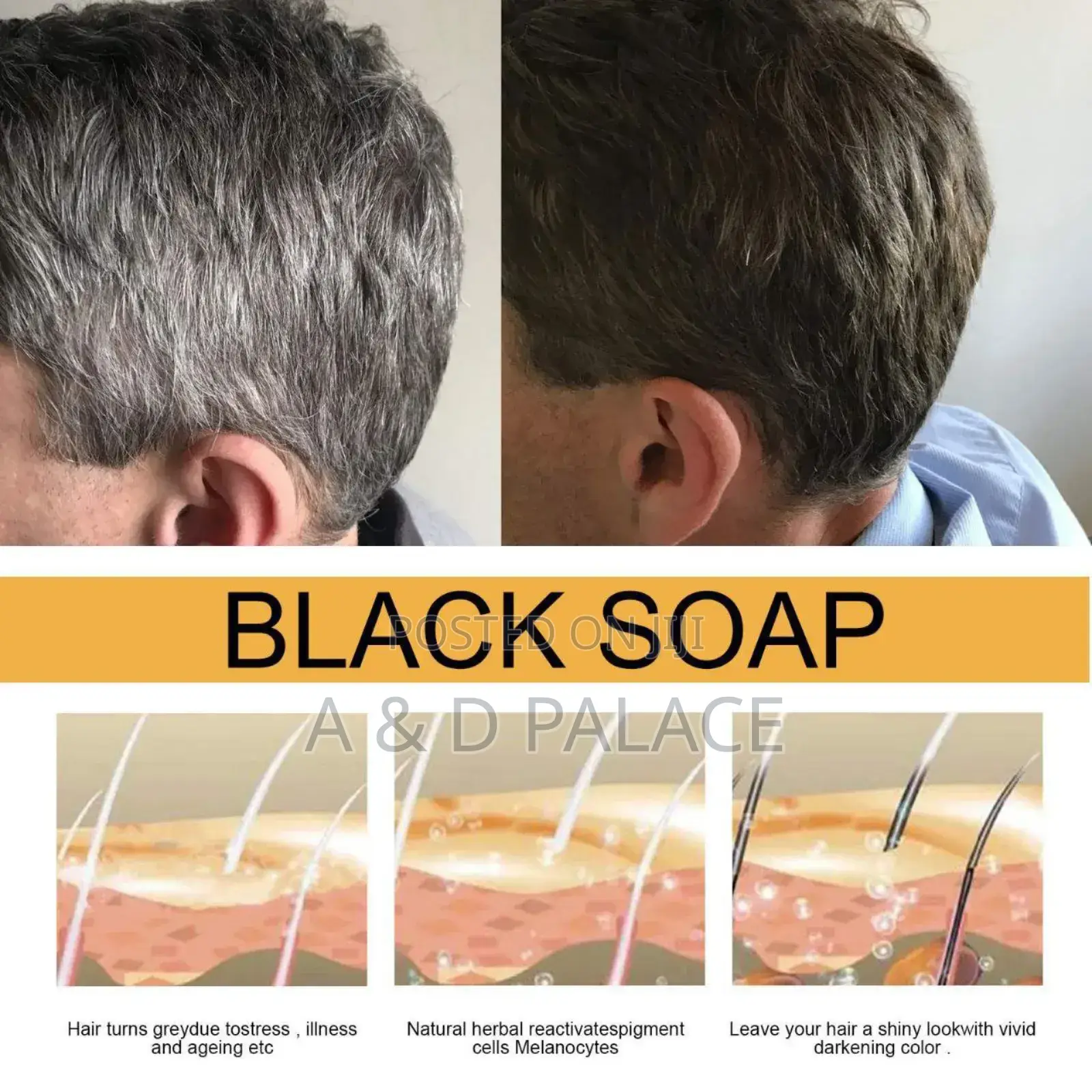 Jaysuing Black Thick Strengthening Hair Care Soap