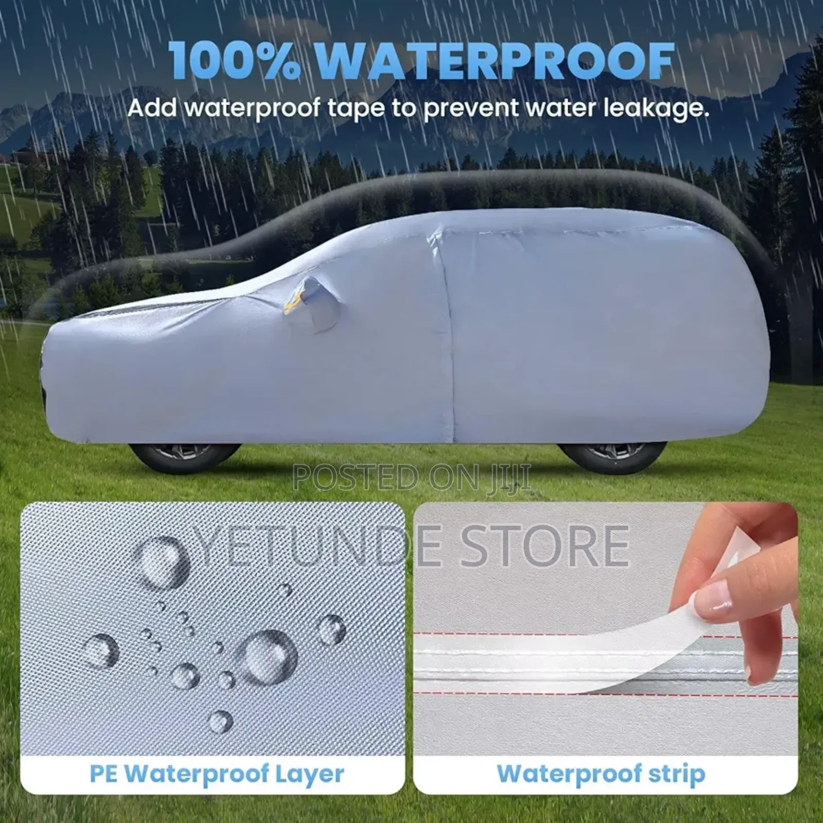 Suv Cover 100% Waterproof All Weather, 10 Layers Outdoor