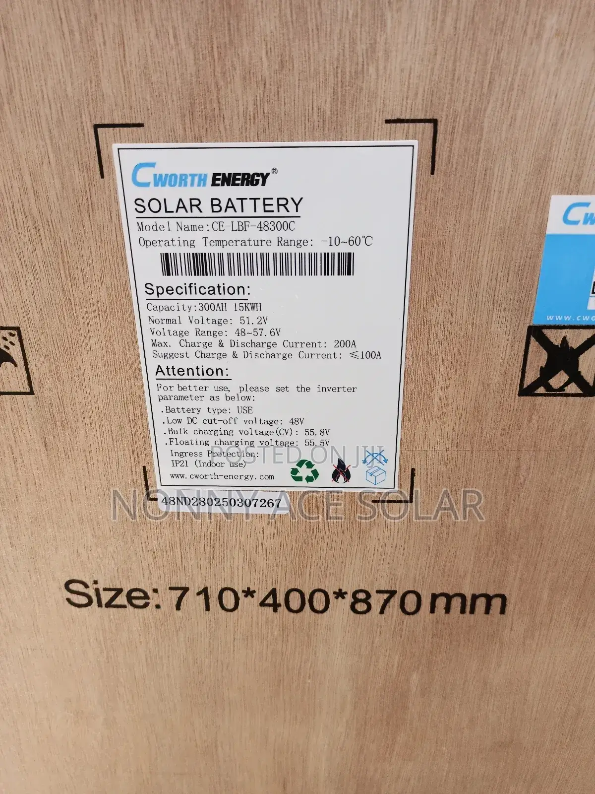 15kwh Cworth Energy Lithium Battery Lifepo4