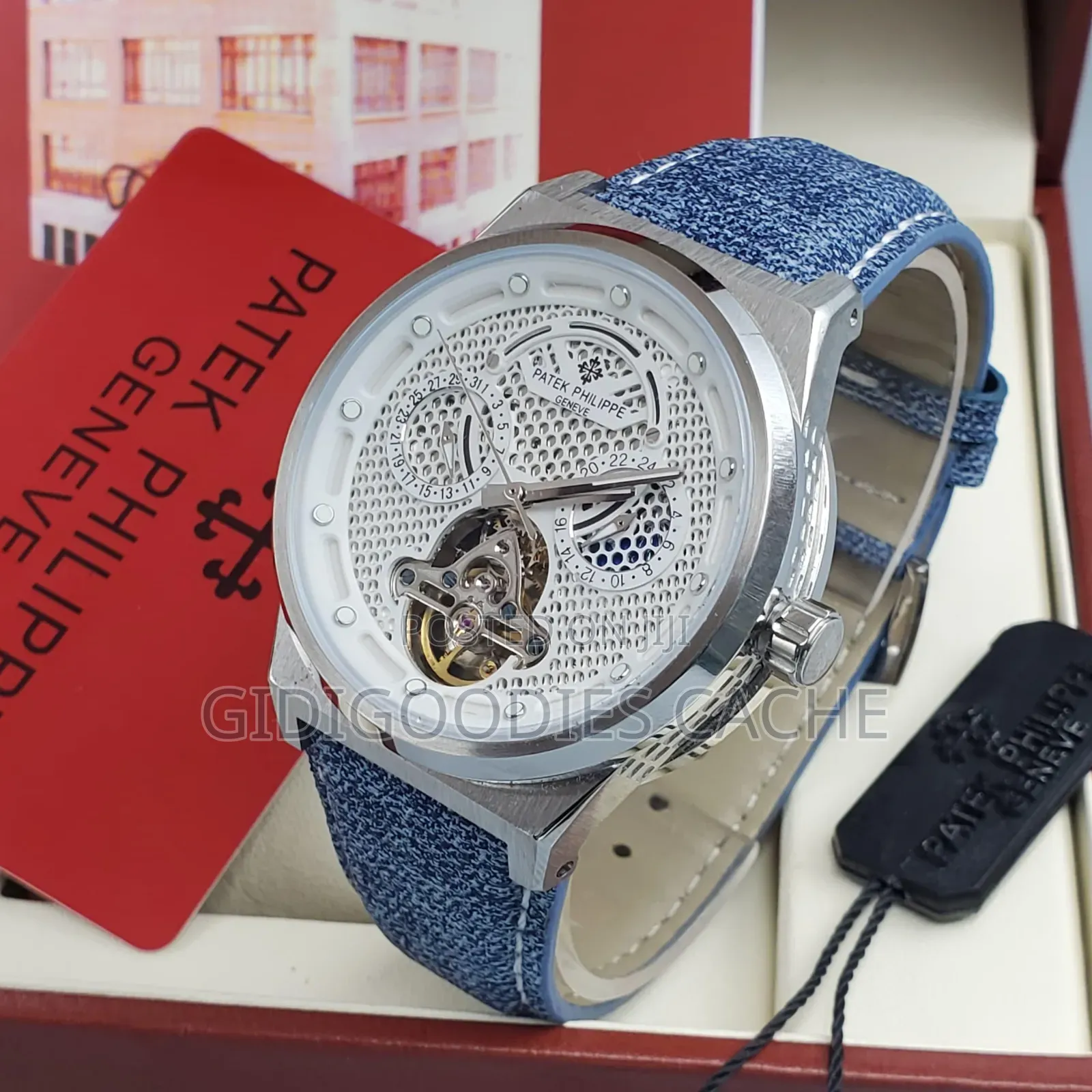 Patek Leather Strap Watches in Colors