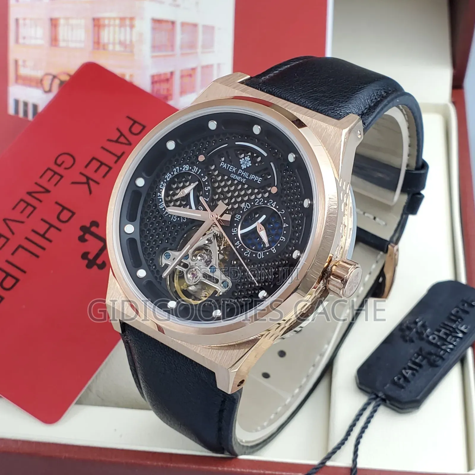 Patek Leather Strap Watches in Colors