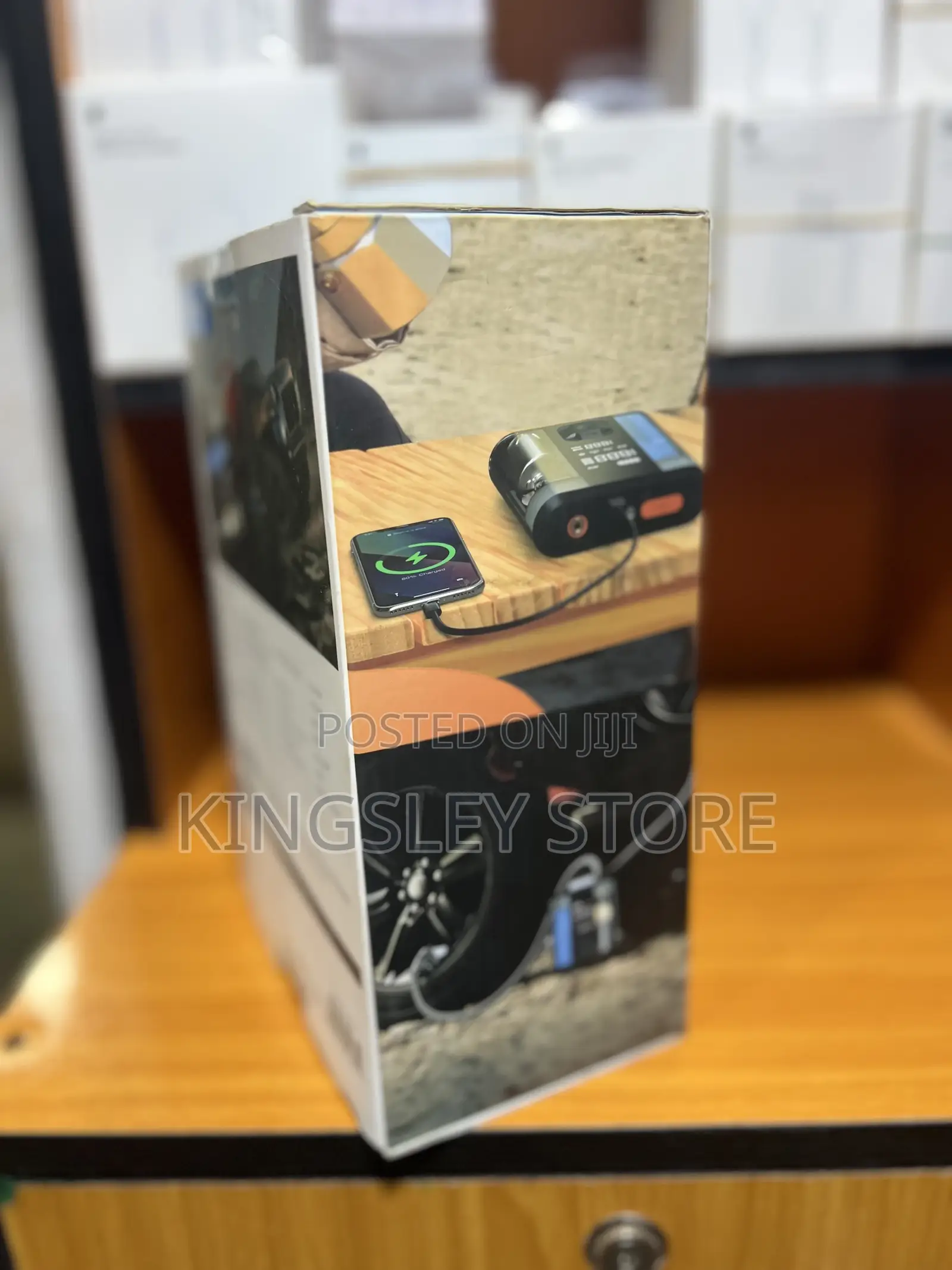 Powerology 8800mah Jump Start Air Compressor - Transparent