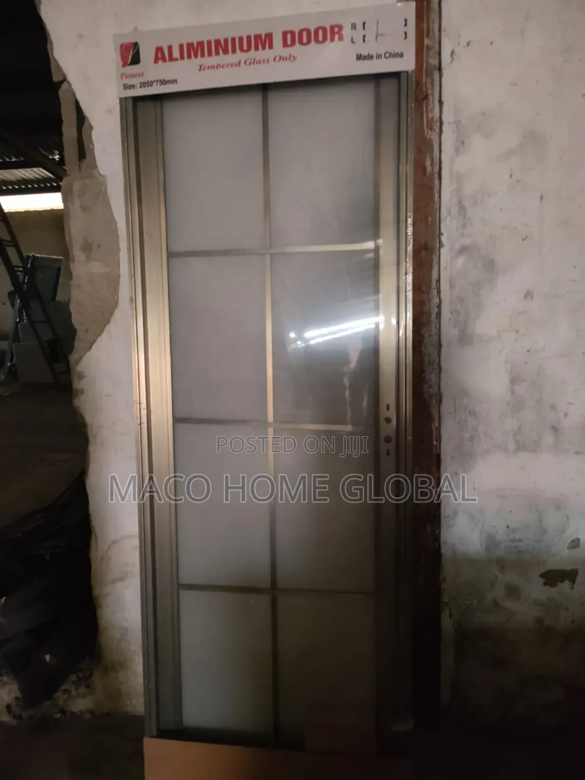 Full Glass Toilet Door 750 Size