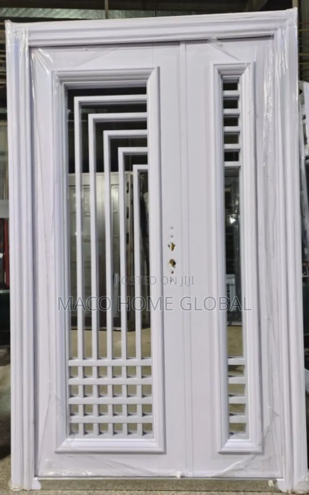 4ft by 7ft French Door Special Diseng White Colour