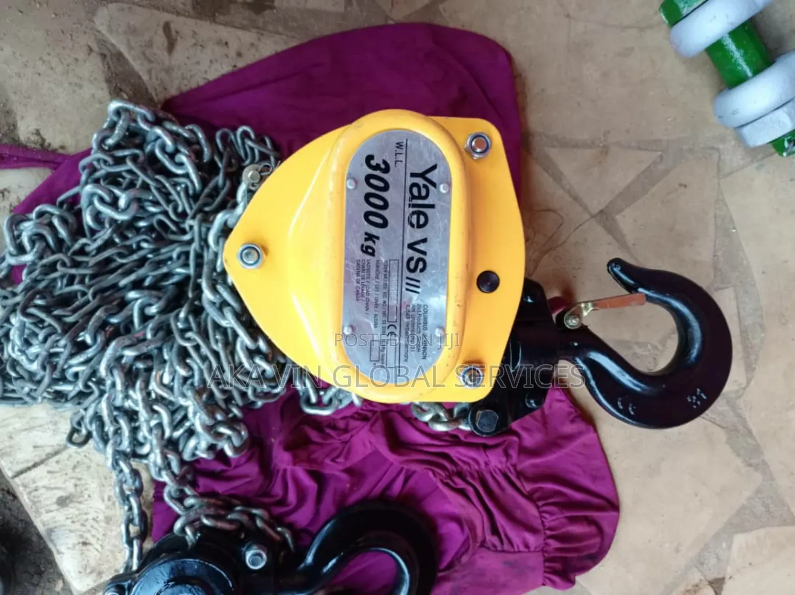 Yale Hand Chain 3m 3000 Kg Hoist, N