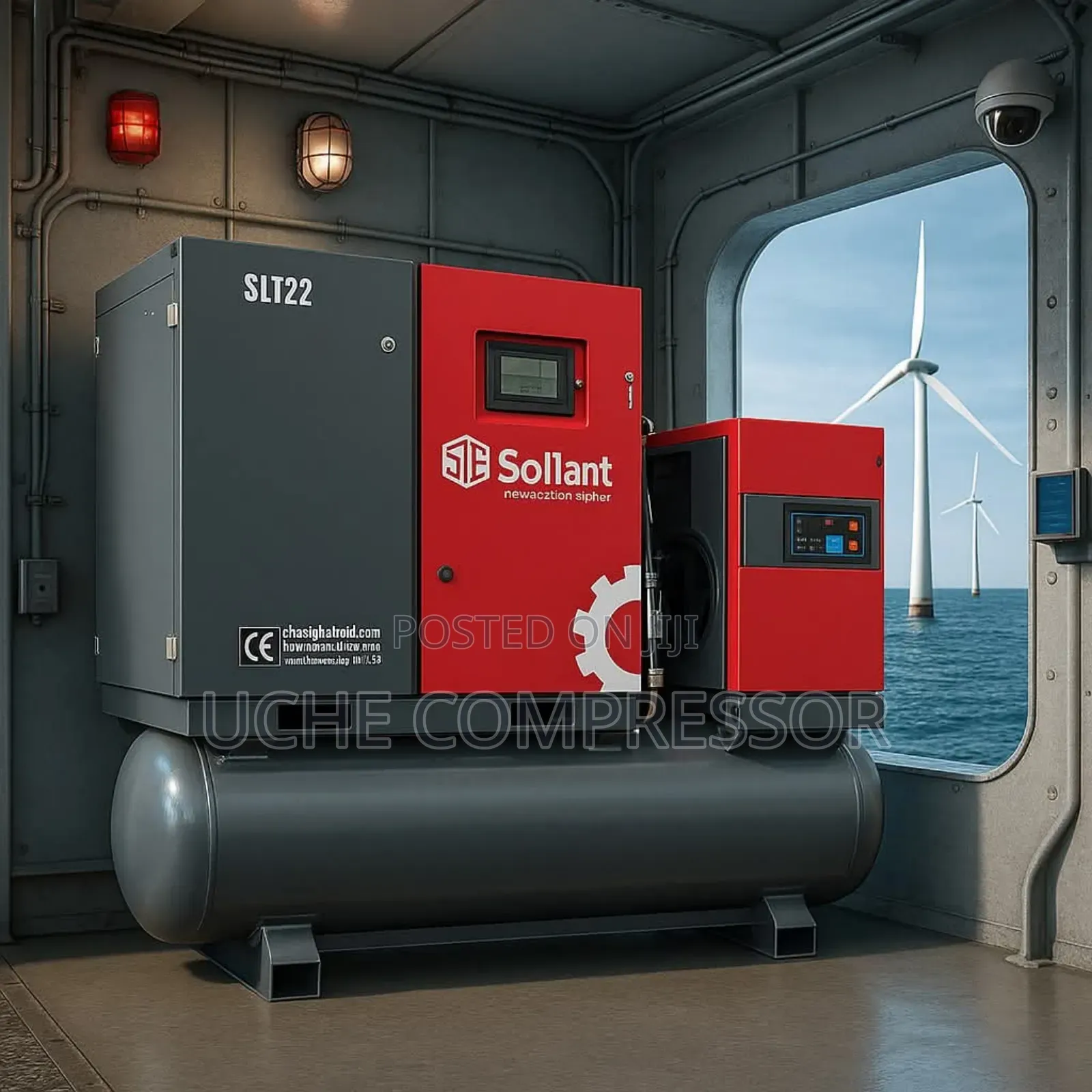 Screw Air Compressor 22kw 30hp 10bar Original One