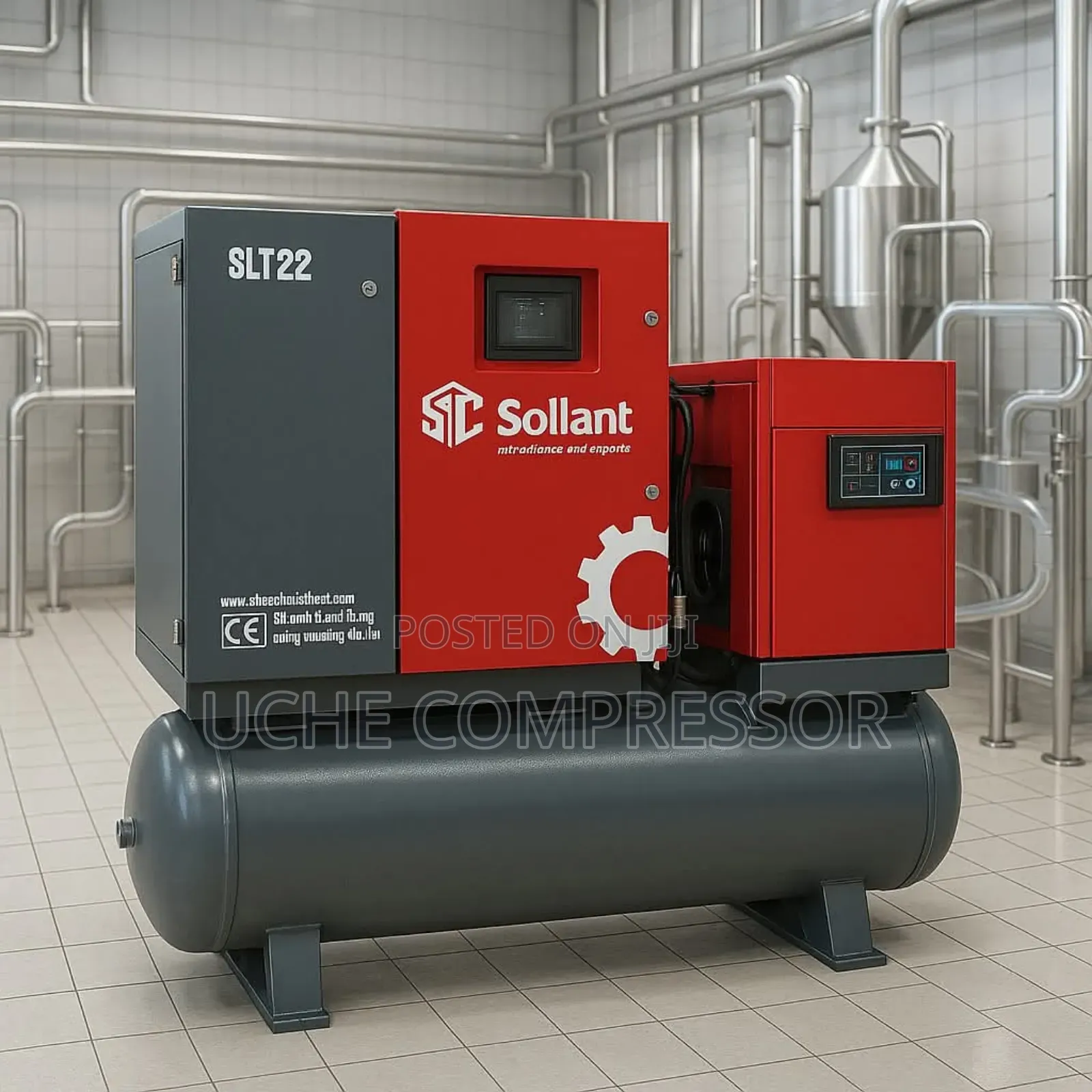 Screw Air Compressor 22kw 30hp 10bar Original One