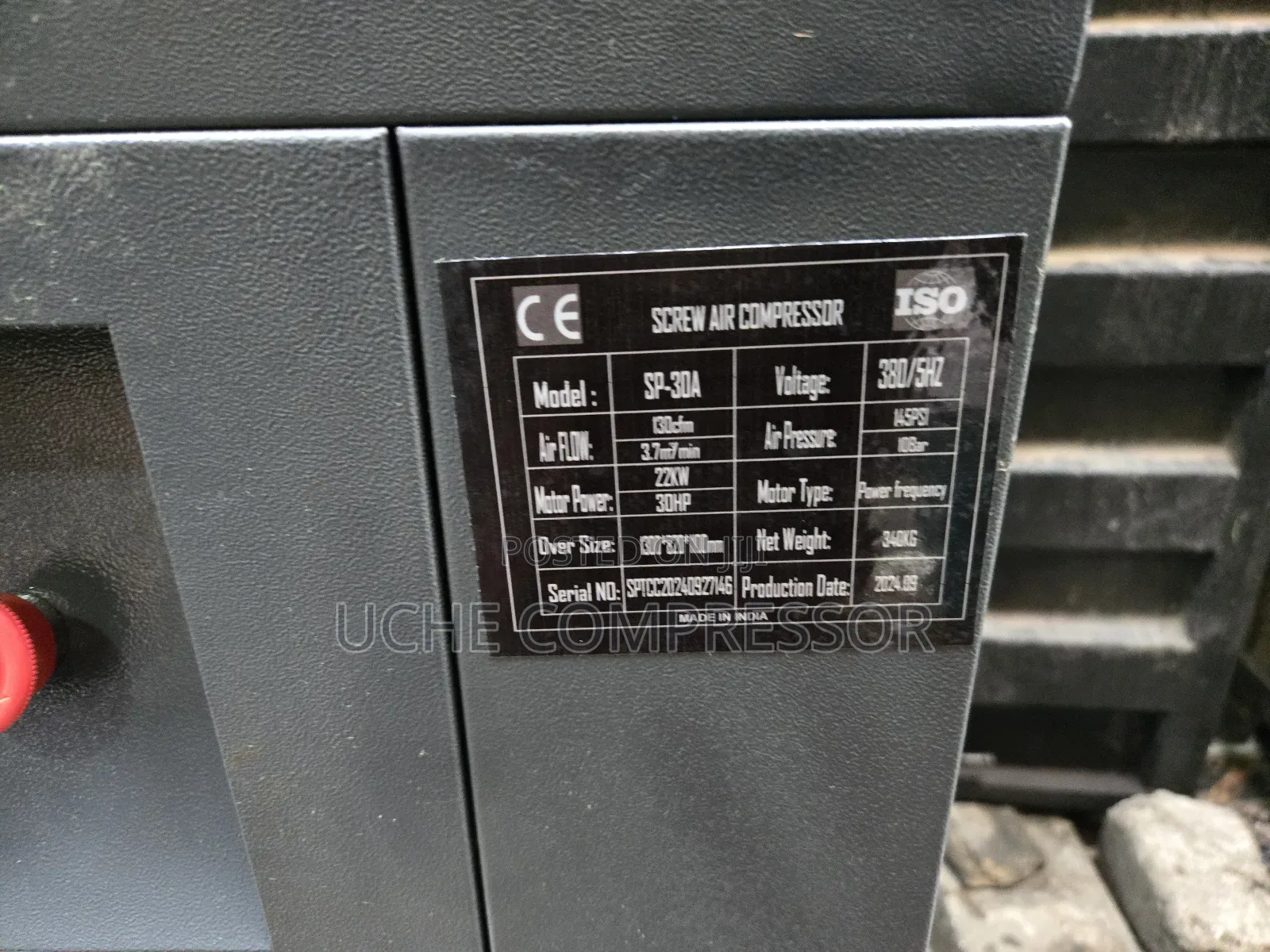 Screw Air Compressor 22kw 30hp 10bar  Original One
