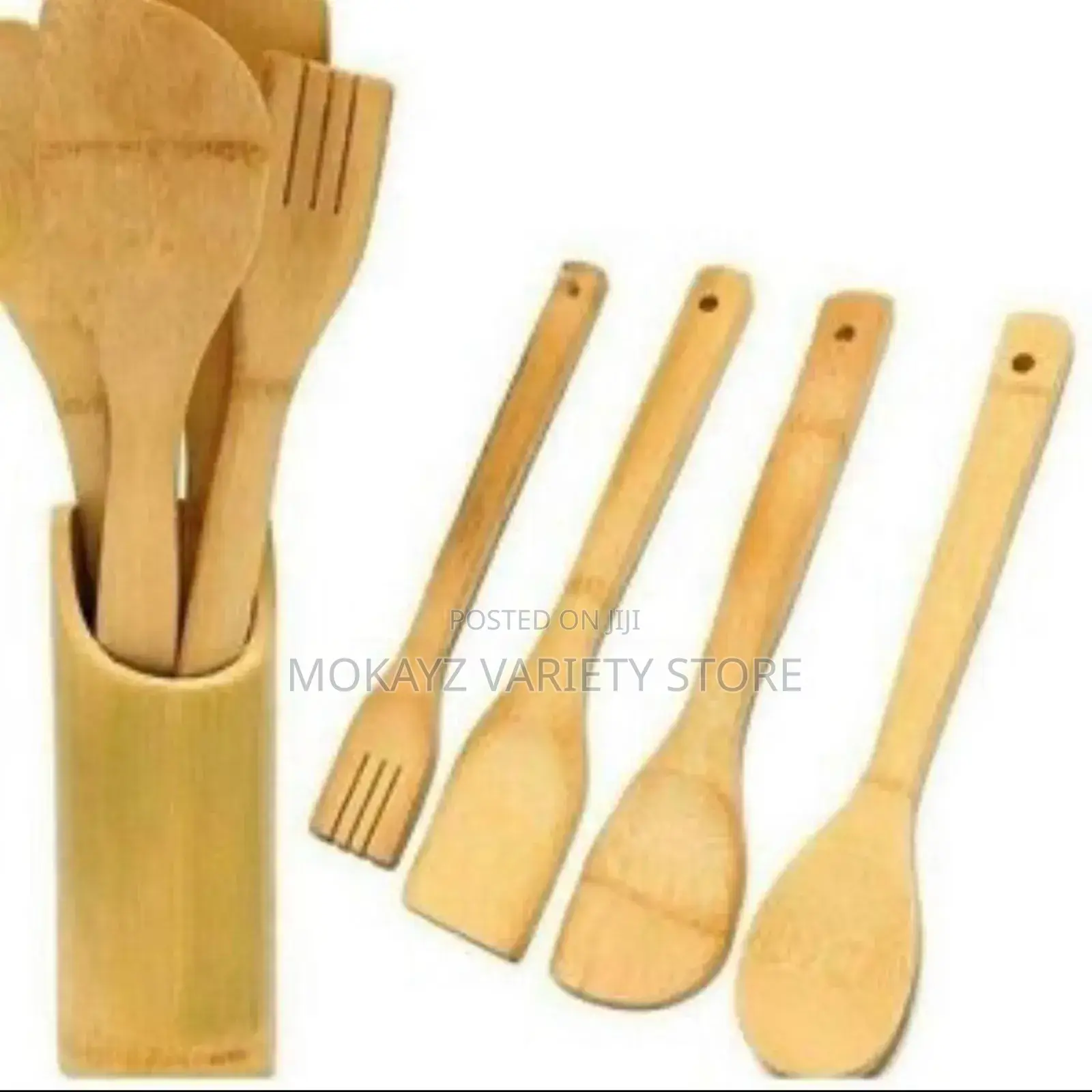 Wooden 4pcs Kitchen Cooking Spoon Set (Bulk)
