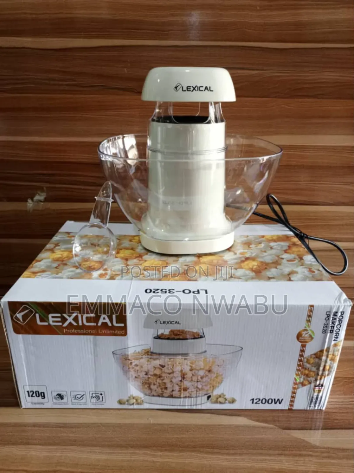 Lexical Popcorn Maker. Lpo-3520. 1200watts.