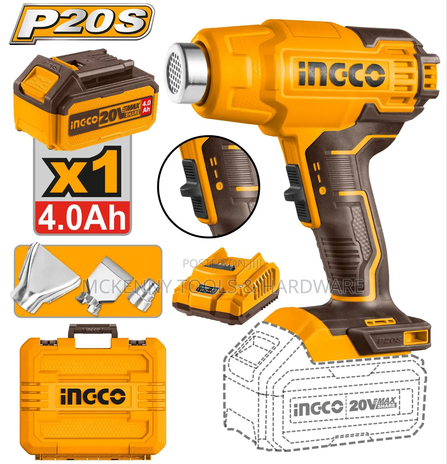Cordless Heat Gun Flash Hgli20025