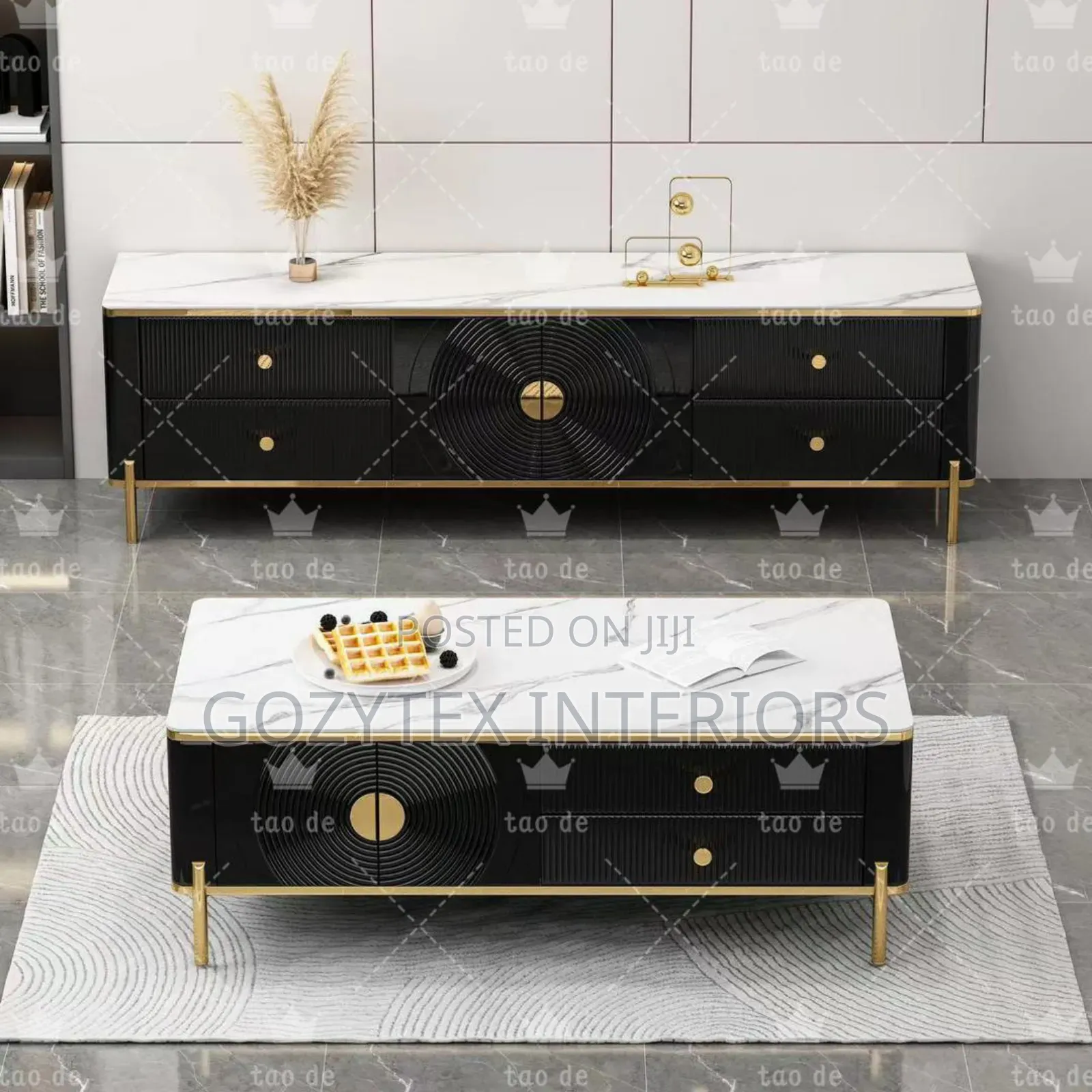 Marble Top Centre Table and Tv Stand